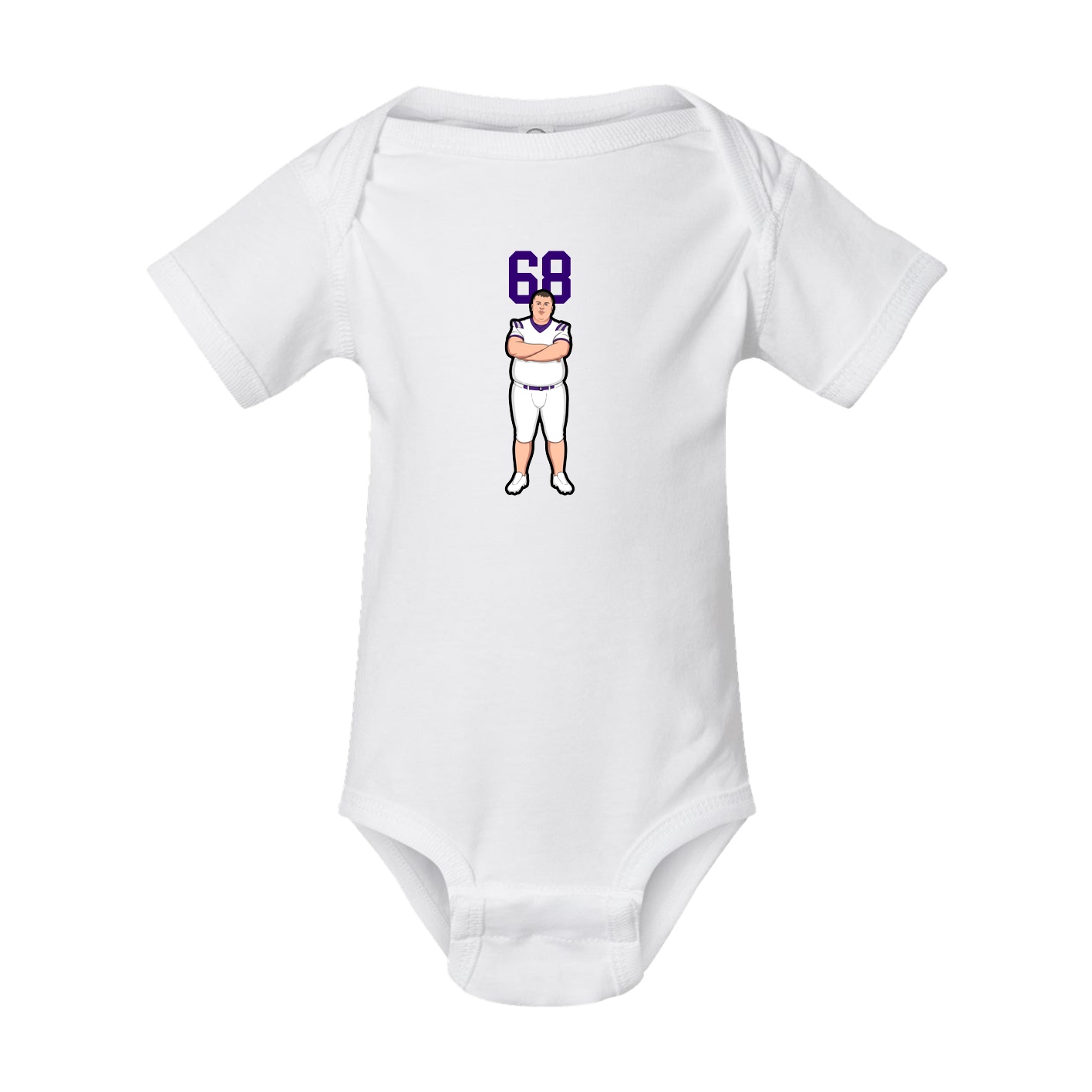 Baby Onesie — Number Top in White