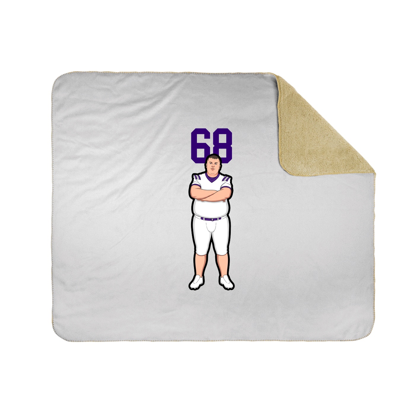 Throw Blanket — Number Top in White