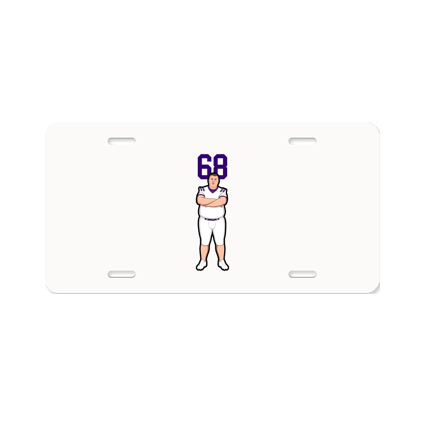 License Plate — Number Top in Classic