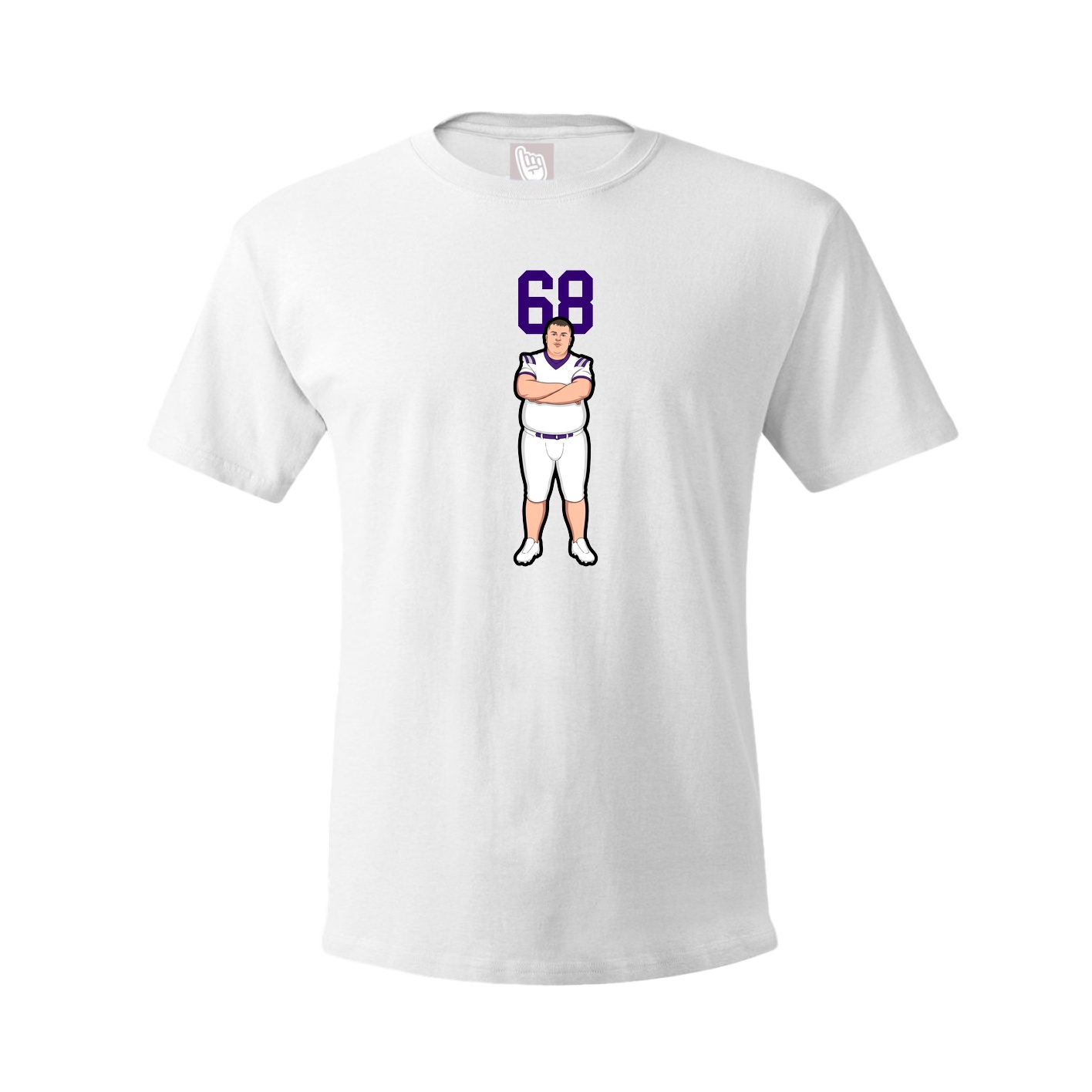 Youth Tee — Number Top in White