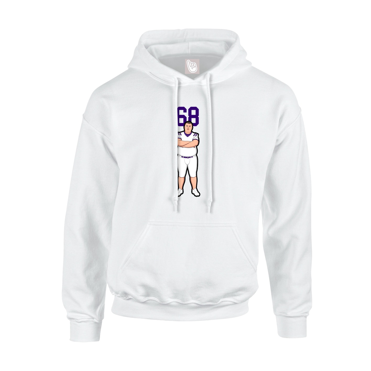 Hoodie — Number Top in White
