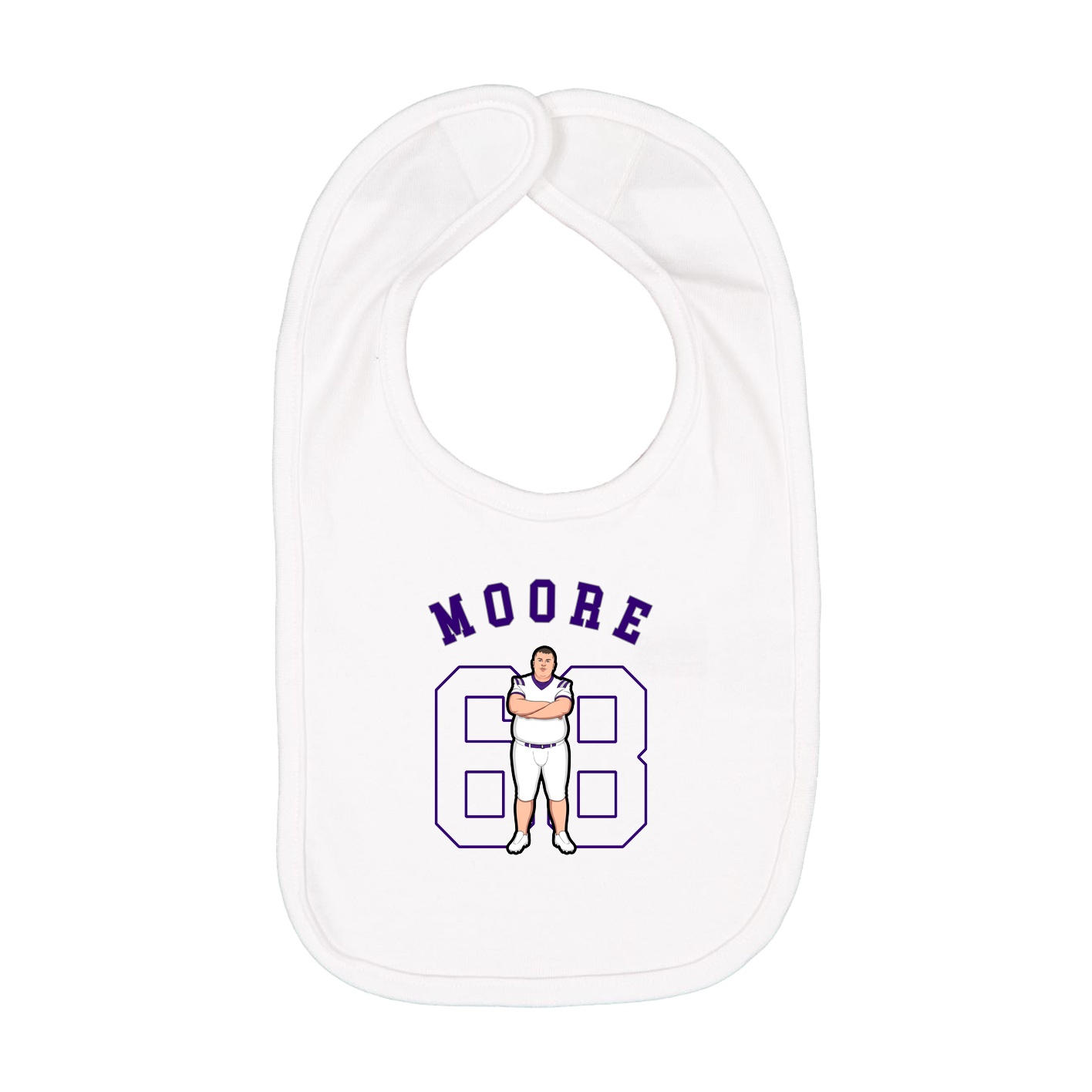 Infant Bib — Shirsey Arch in White