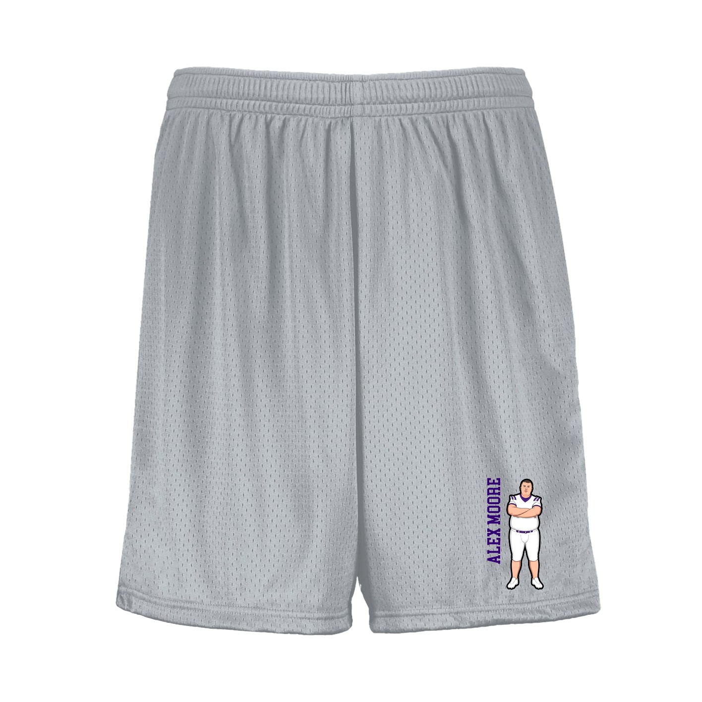 Shorts — Name Vertical in Silver