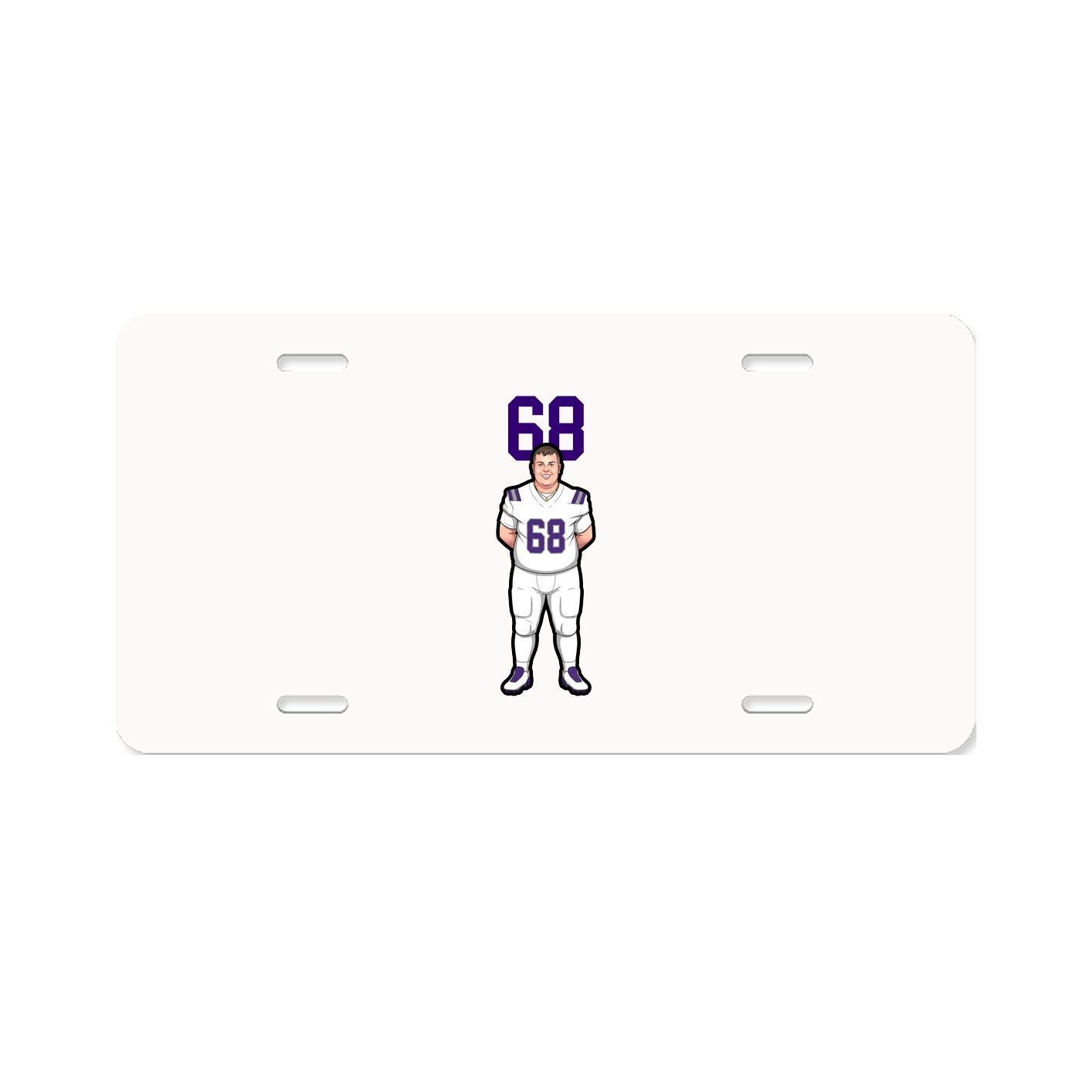 License Plate — Number Top in Classic