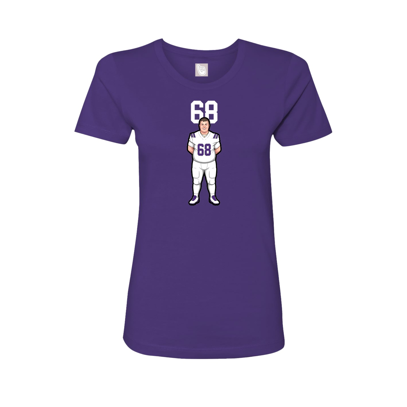 Fitted Women's Tee — Number Top in Purple