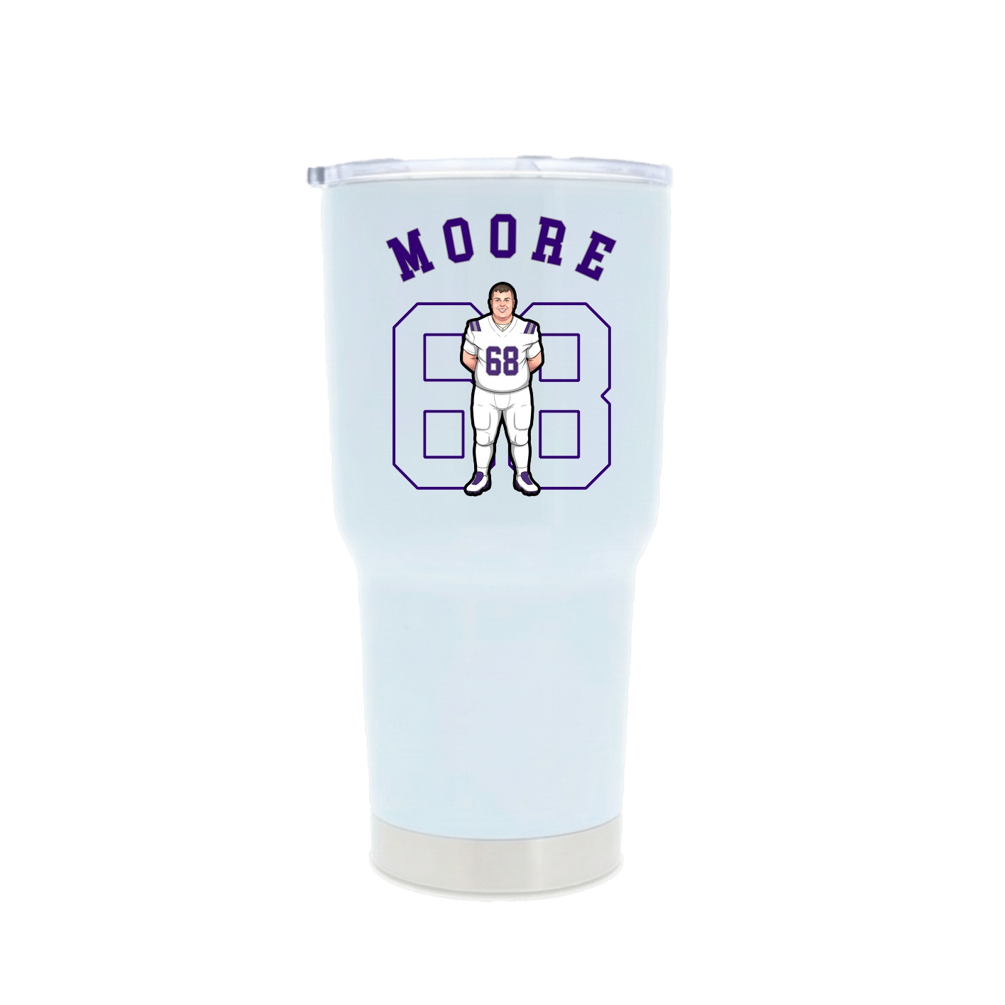 30oz Stainless Steel Tumbler — Shirsey Arch in White