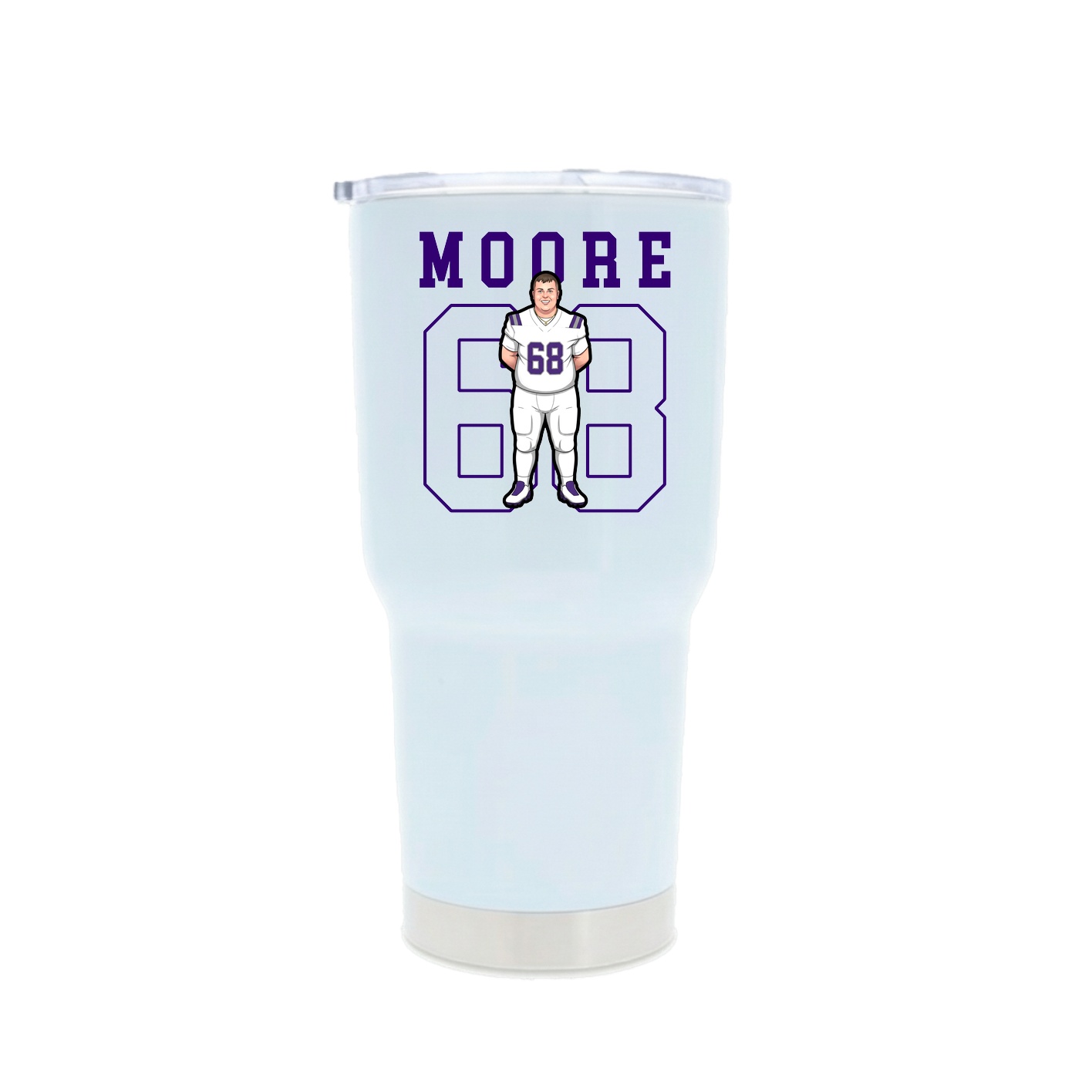 30oz Stainless Steel Tumbler — Shirsey in White