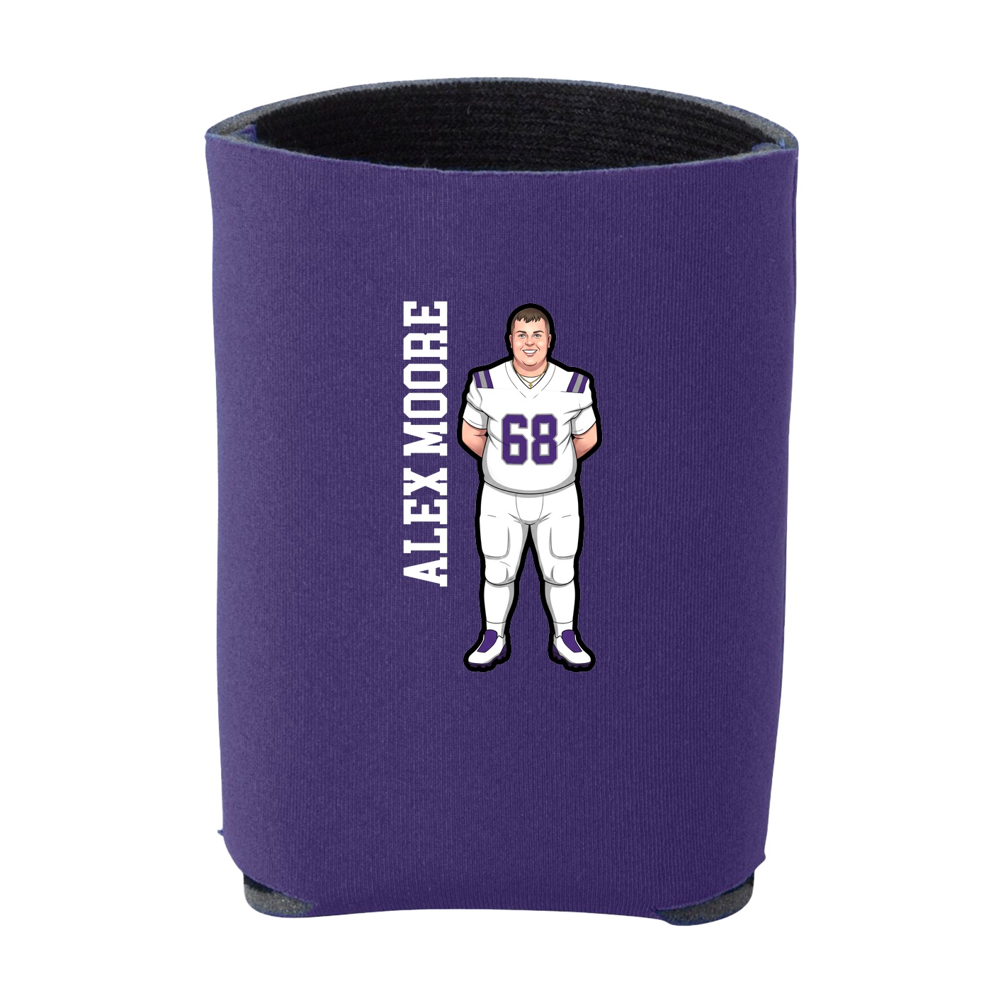 Can Holder — Name Vertical in Purple