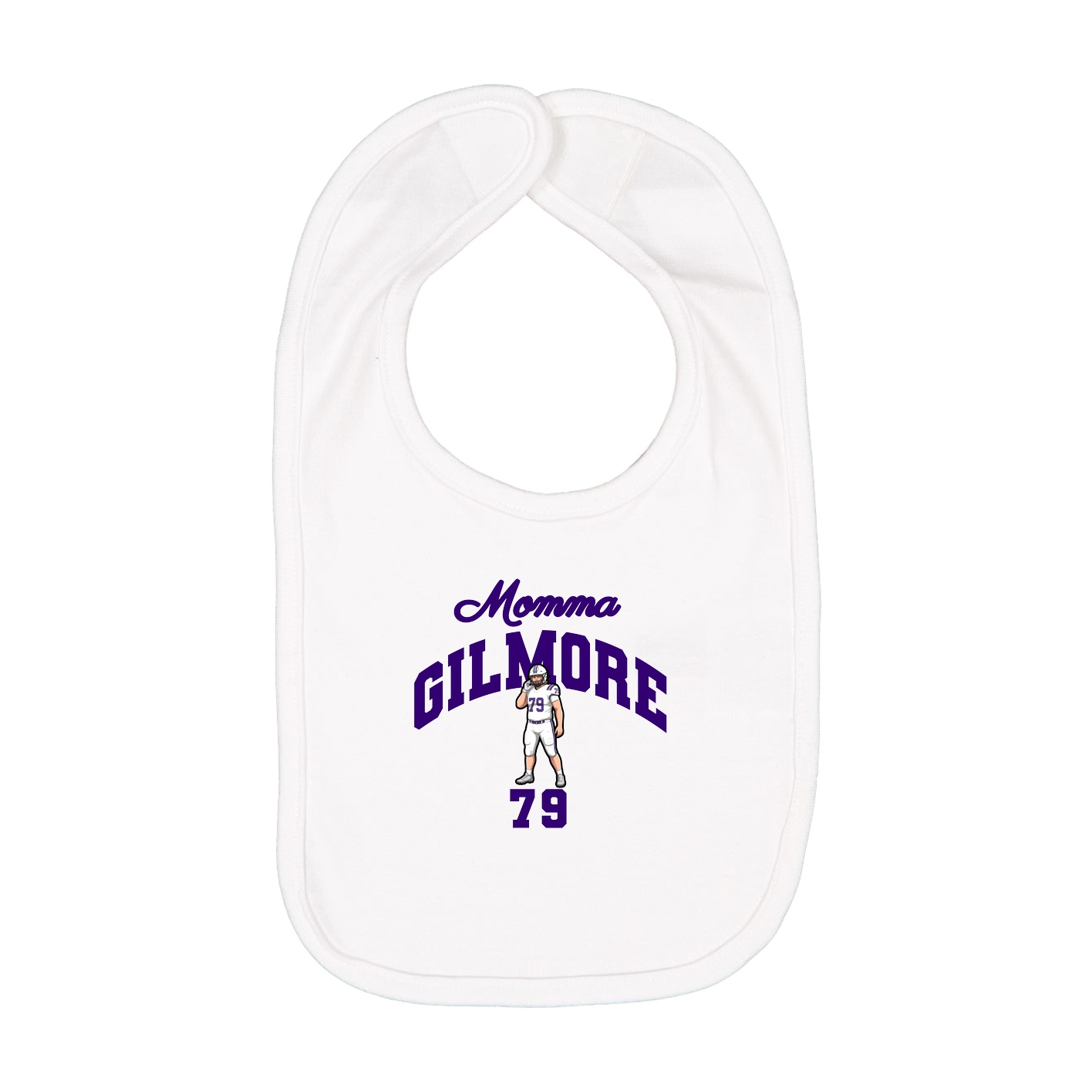 Infant Bib — Mothers Day Arch in White