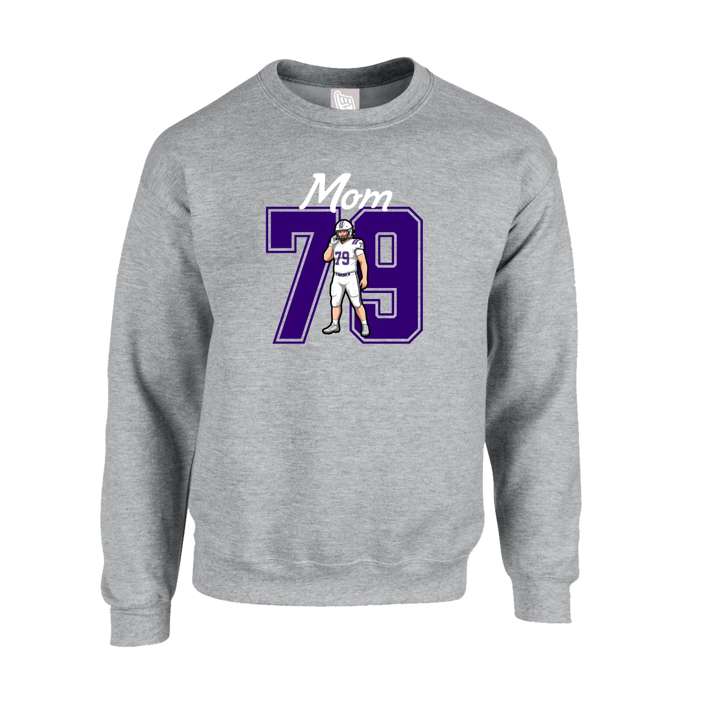 Fleece Crew — Mothers Day Shirsey in Grey