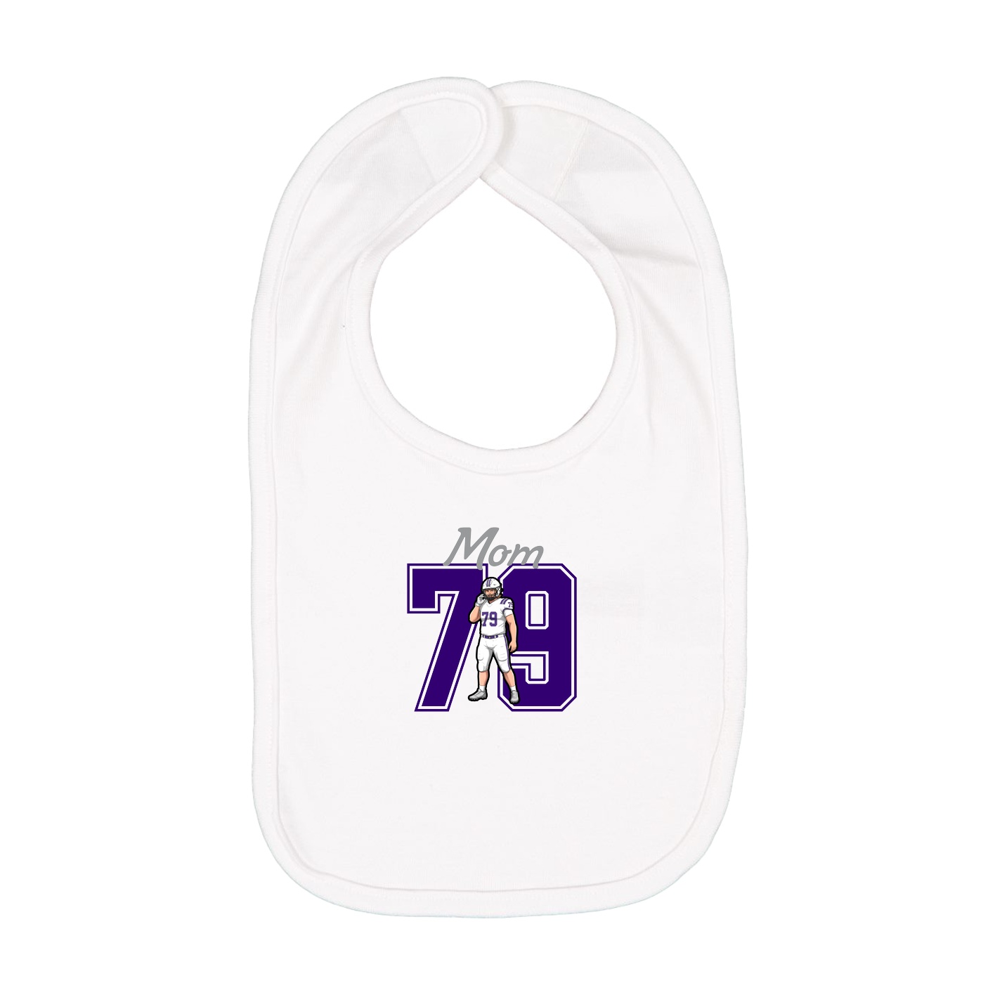 Infant Bib — Mothers Day Shirsey in White