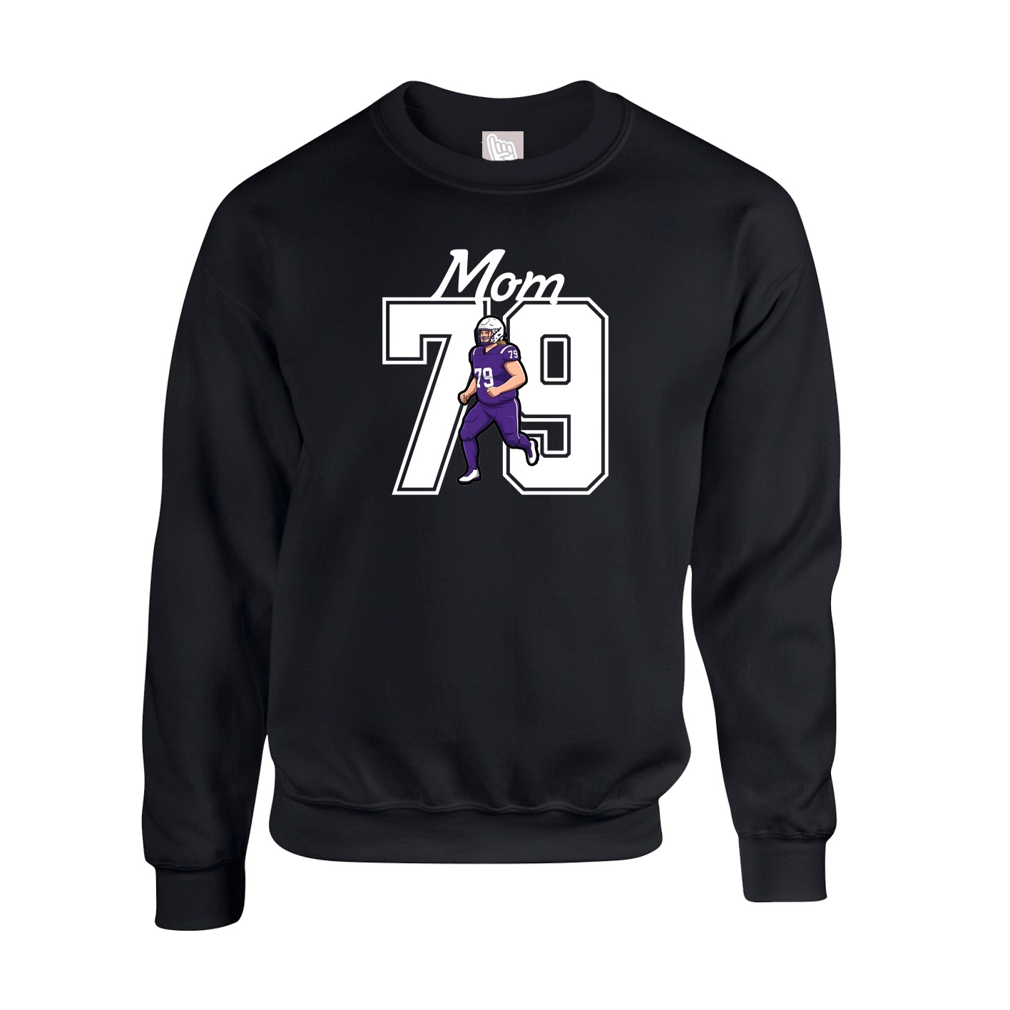 Fleece Crew — Mothers Day Shirsey in Black