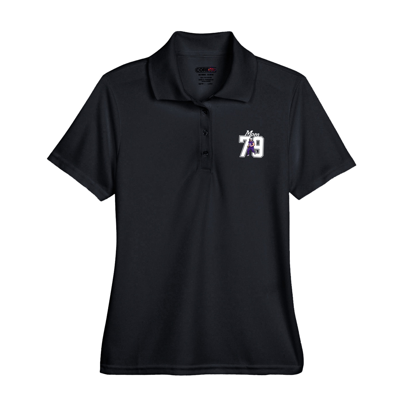 Womens Performance Polo — Mothers Day Shirsey in Black