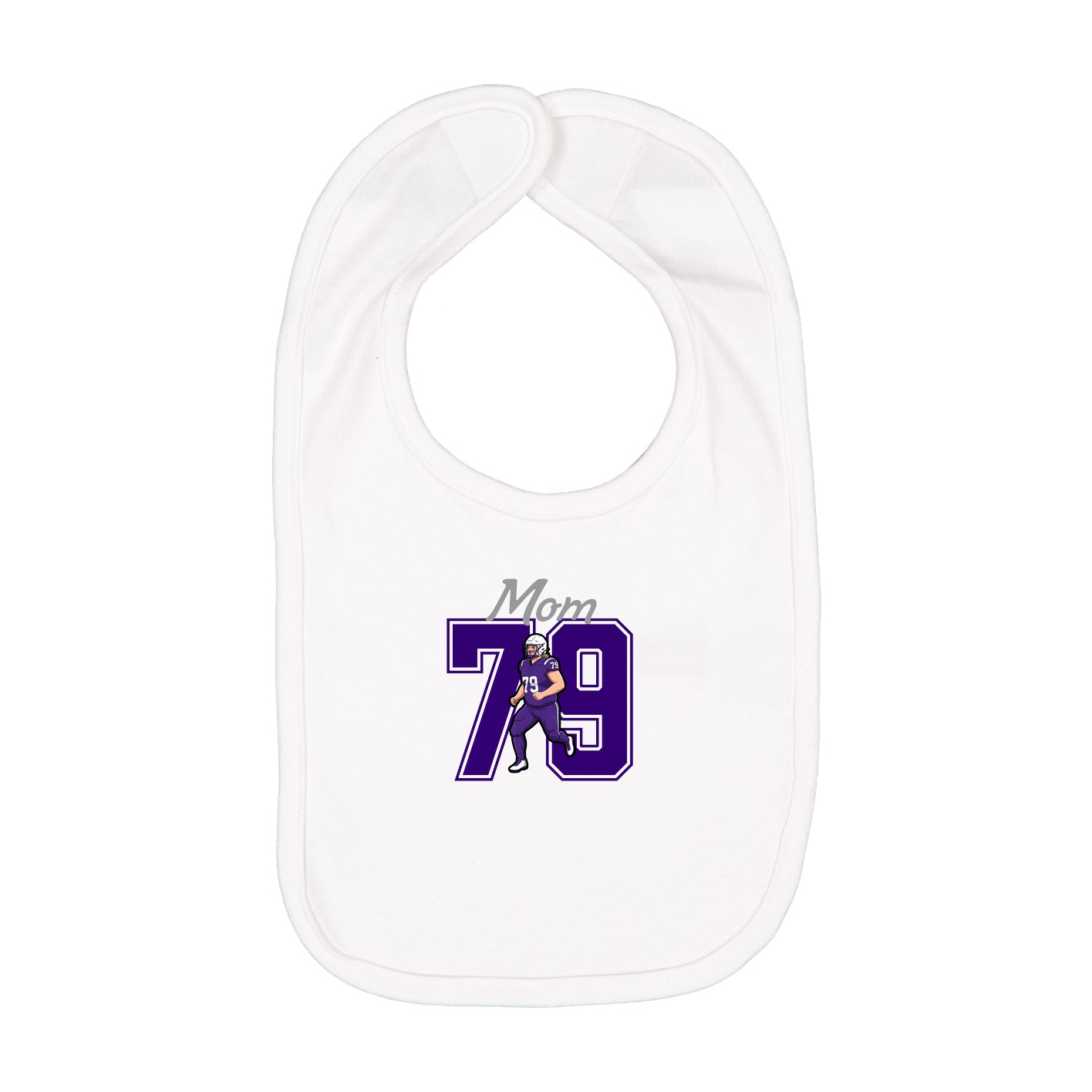 Infant Bib — Mothers Day Shirsey in White