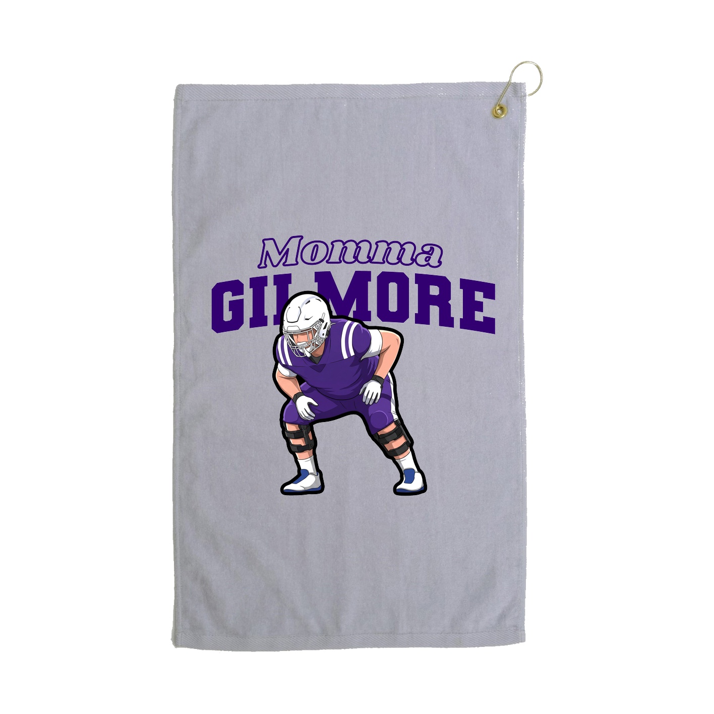 Golf Towel — Mothers Day Block in Grey