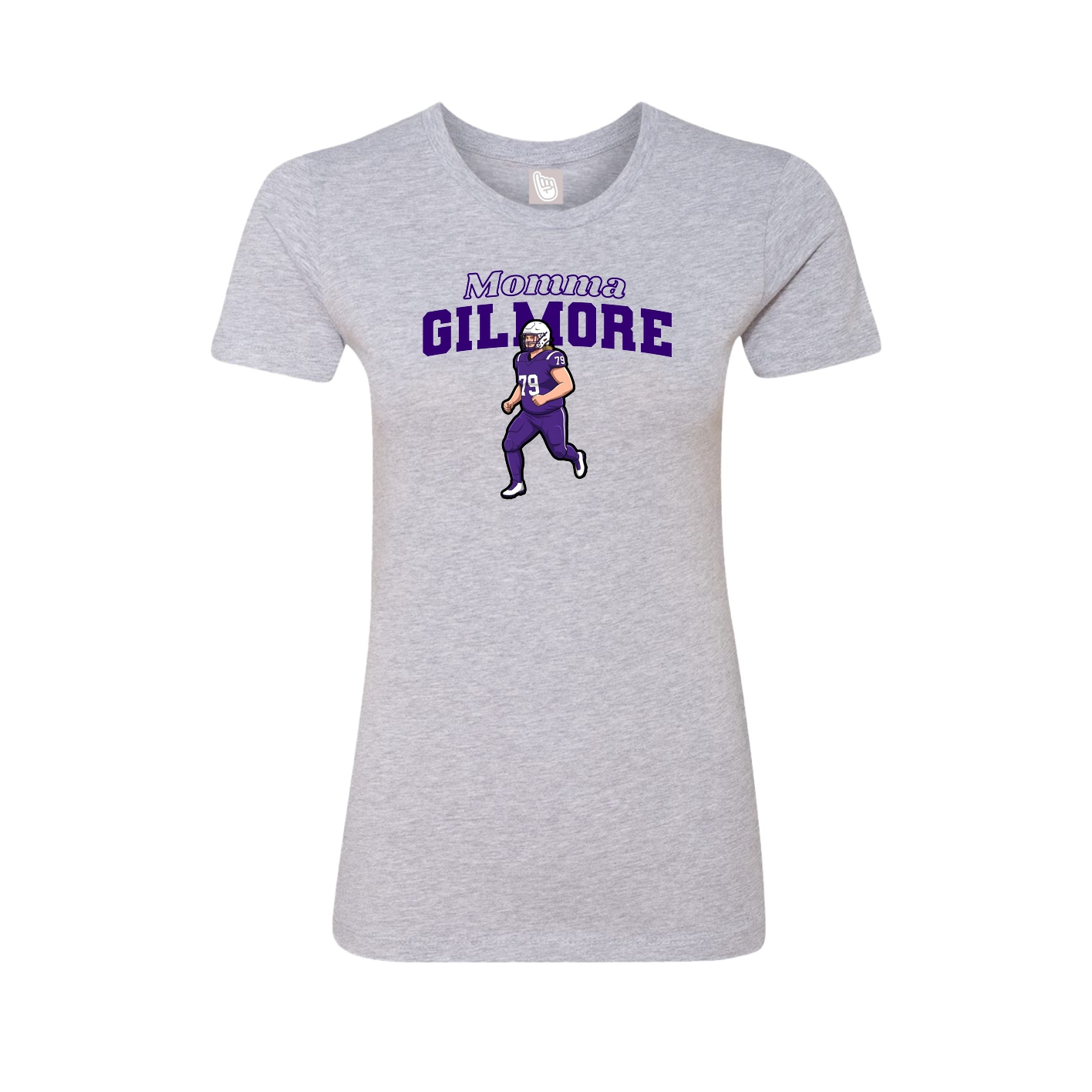 Womens Tee — Mothers Day Block in Grey