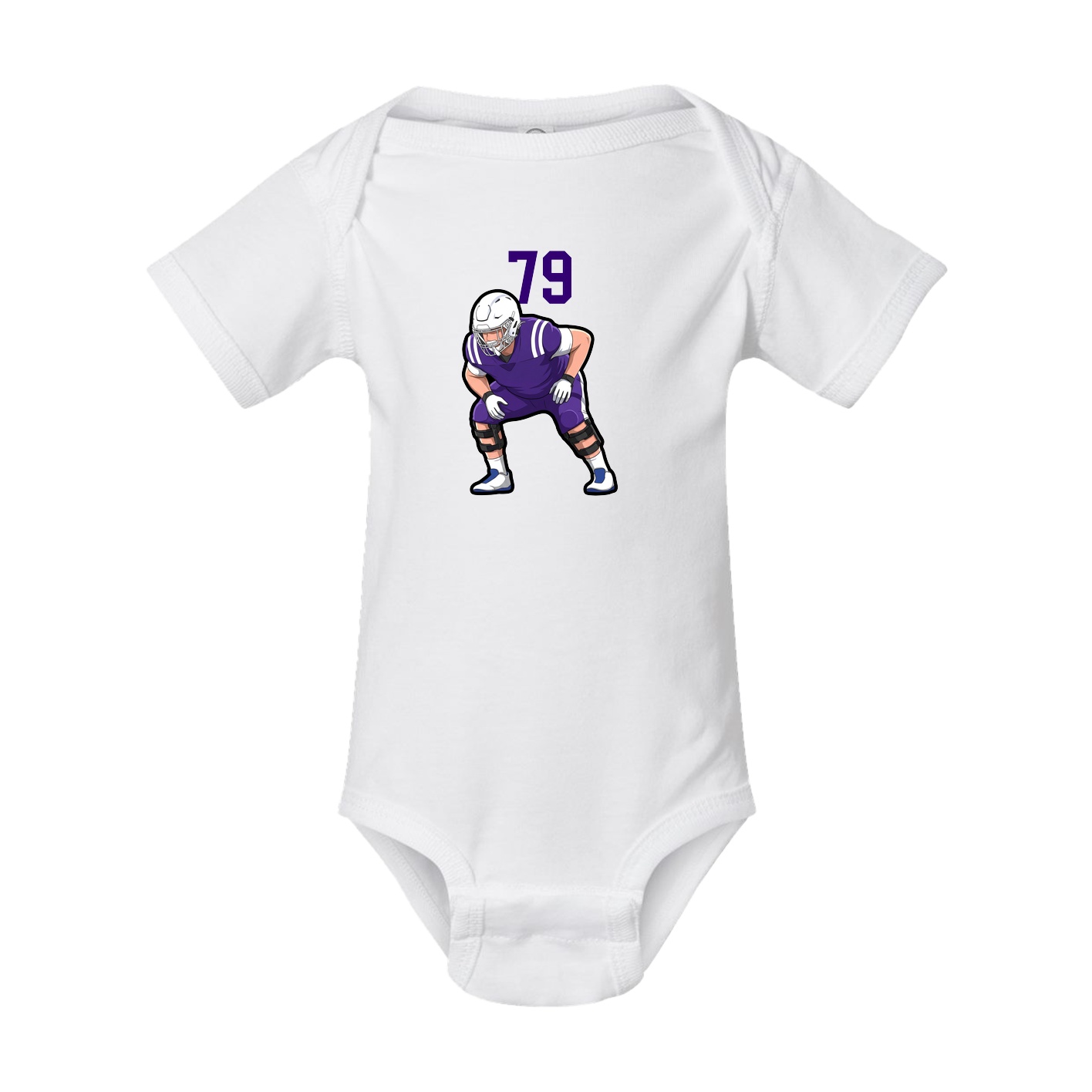 Baby Onesie — Number Top in White