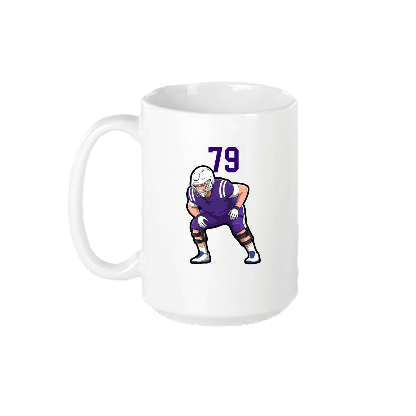 15oz Coffee Mug — Number Top in White