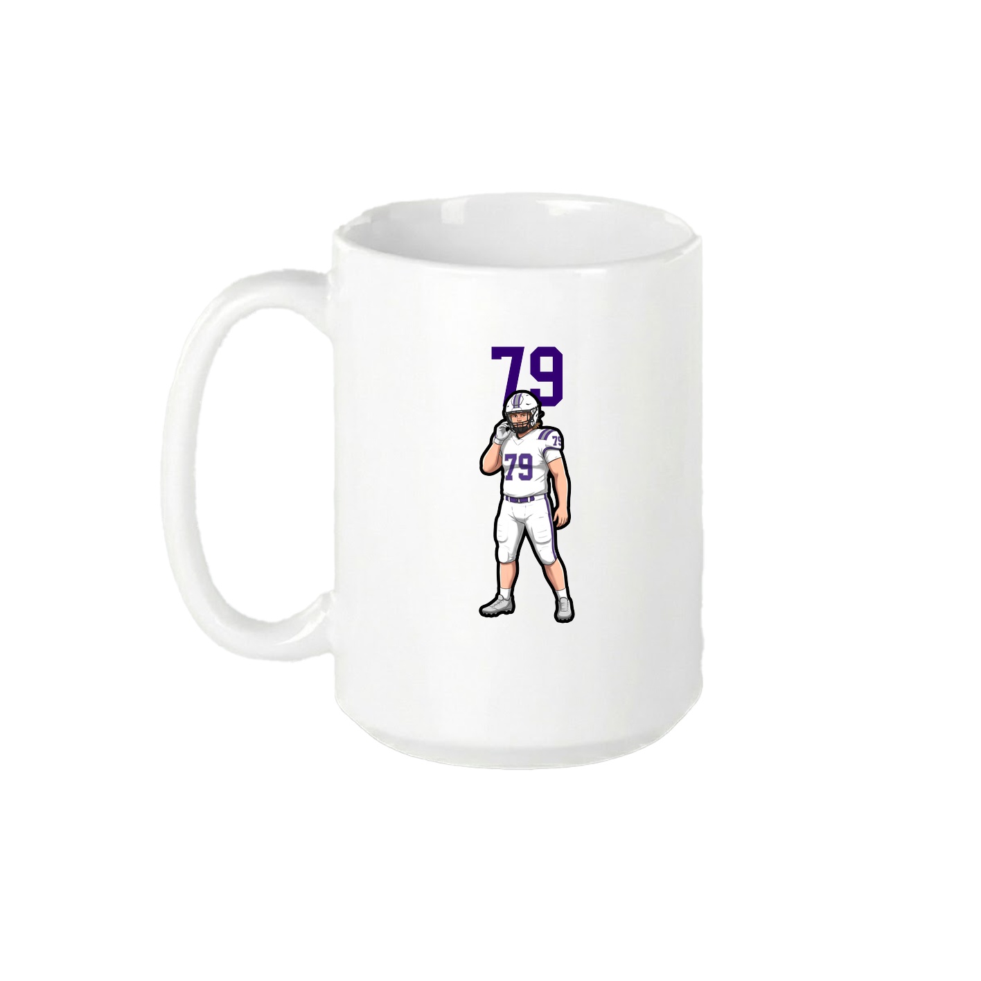 15oz Coffee Mug — Number Top in White