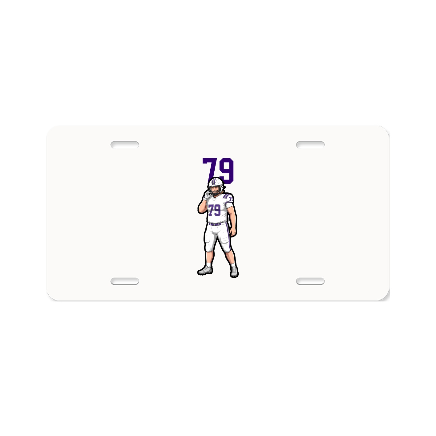 License Plate — Number Top in Classic