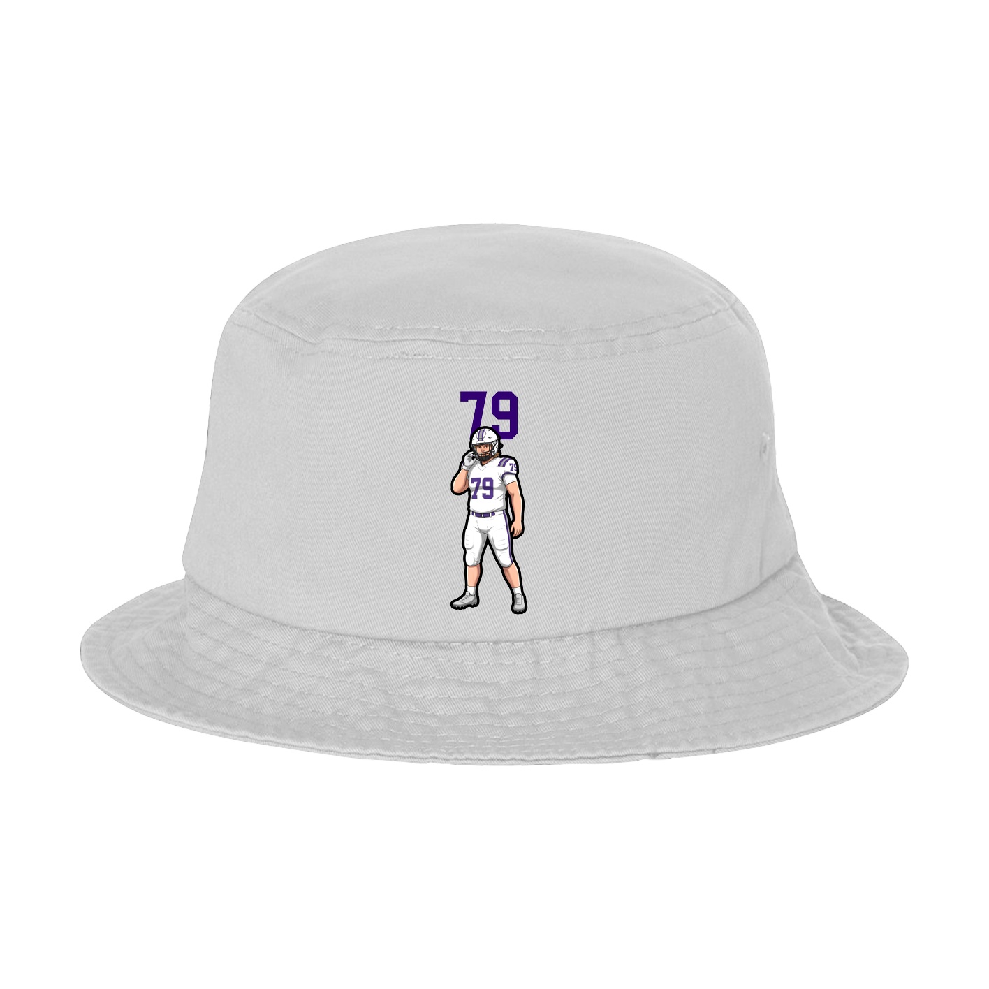 Bucket Cap — Number Top in White