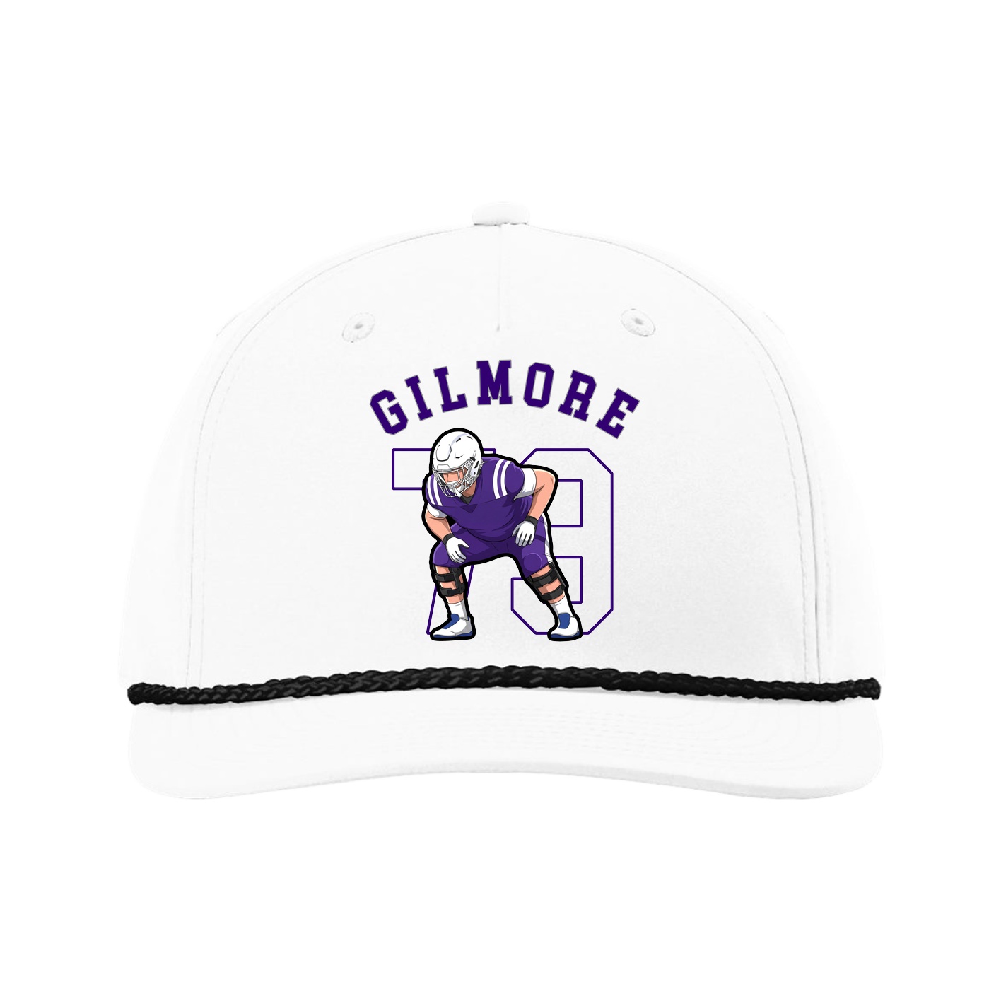 Five-Panel Classic Rope Cap — Shirsey Arch in White