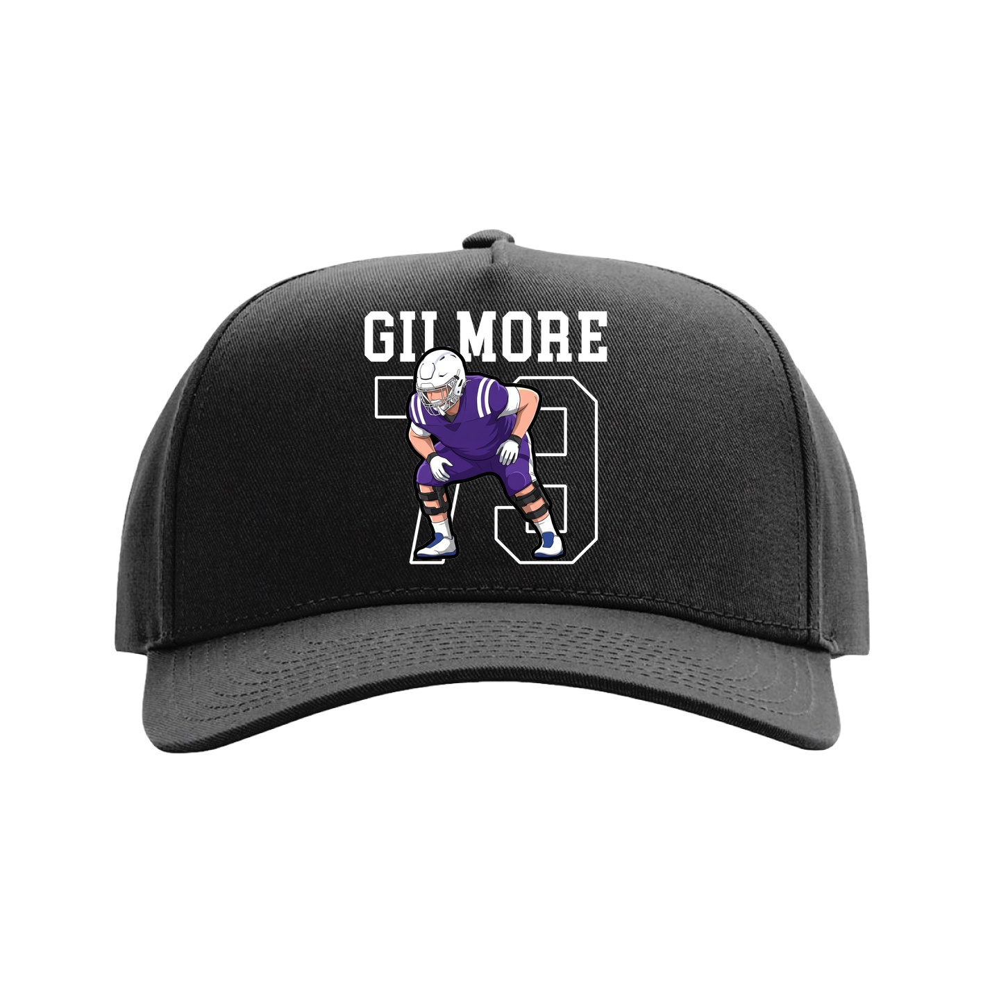 Full Fabric Five-Panel Champ Cap — Shirsey in Black