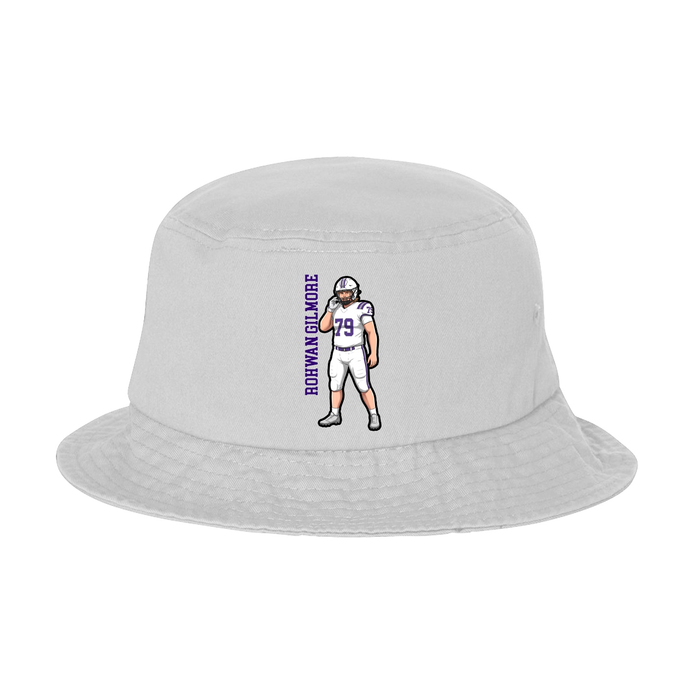 Bucket Cap — Name Vertical in White