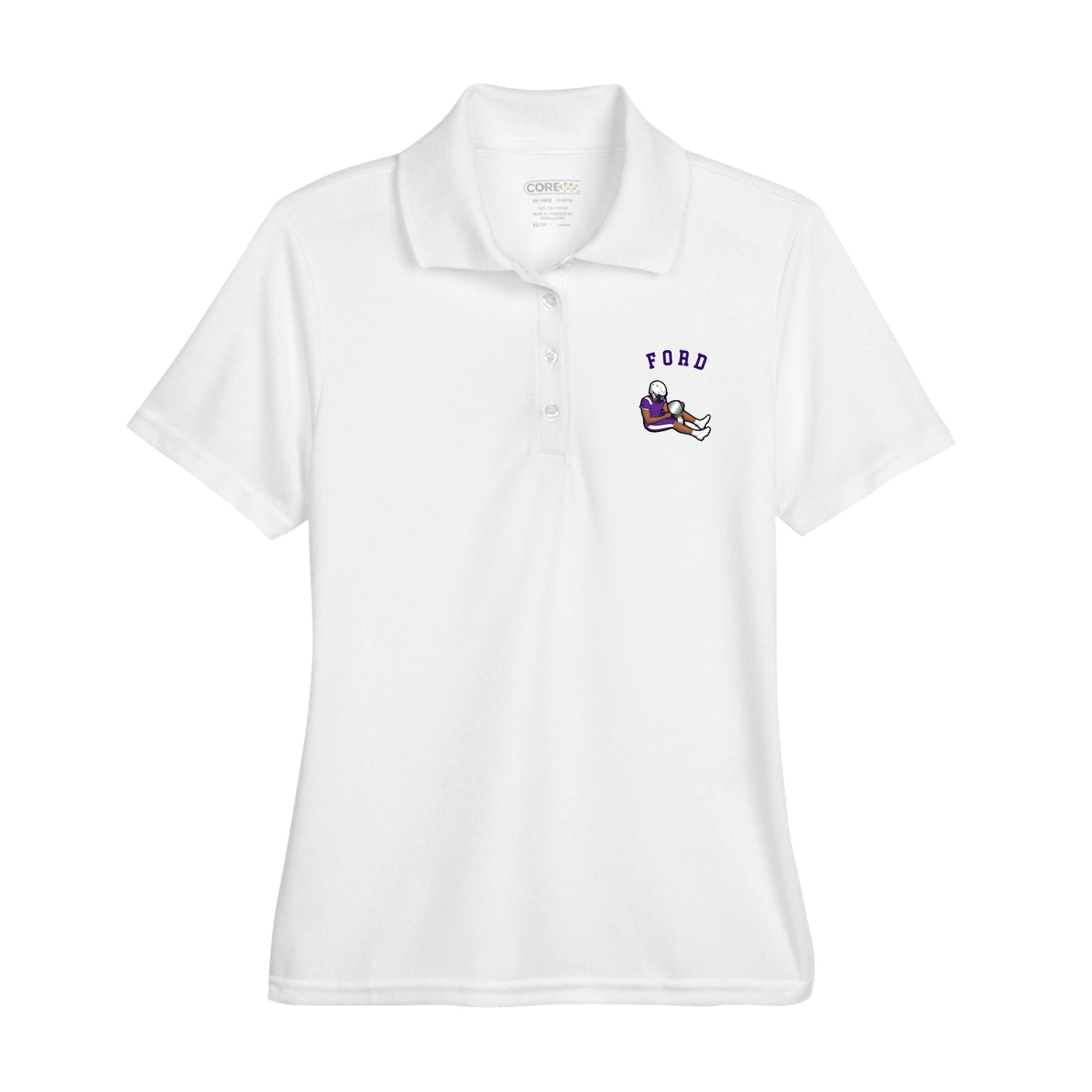 Womens Performance Polo — Shirsey Arch in White