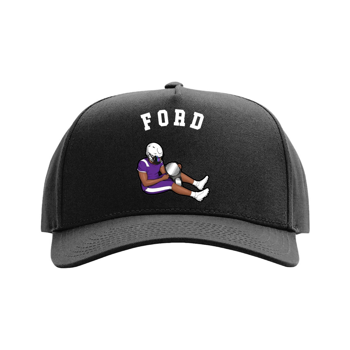 Full Fabric Five-Panel Champ Cap — Shirsey Arch in Black