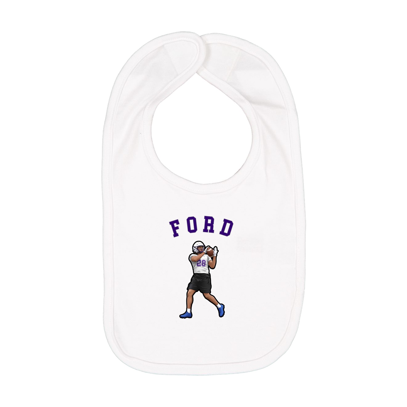 Infant Bib — Shirsey Arch in White