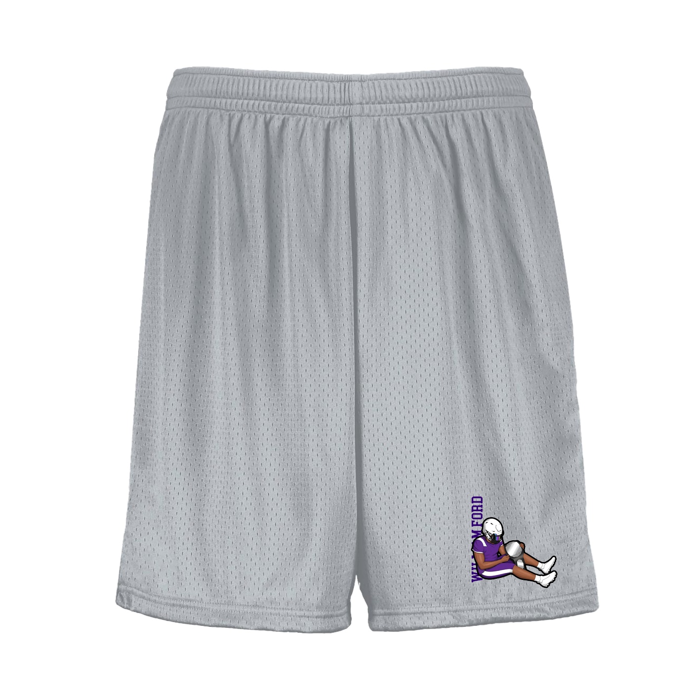 Shorts — Name Vertical in Silver