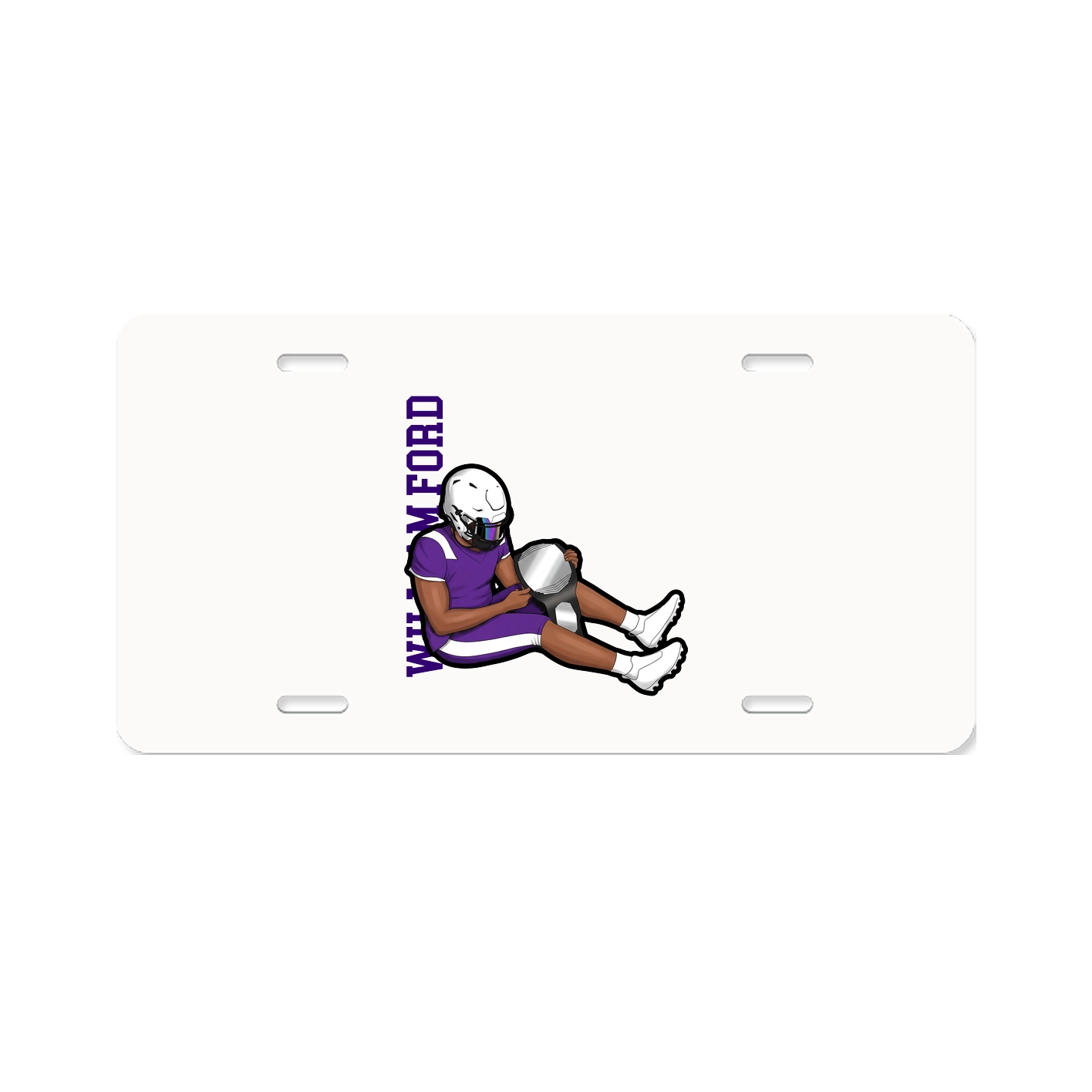 License Plate — Name Vertical in Classic