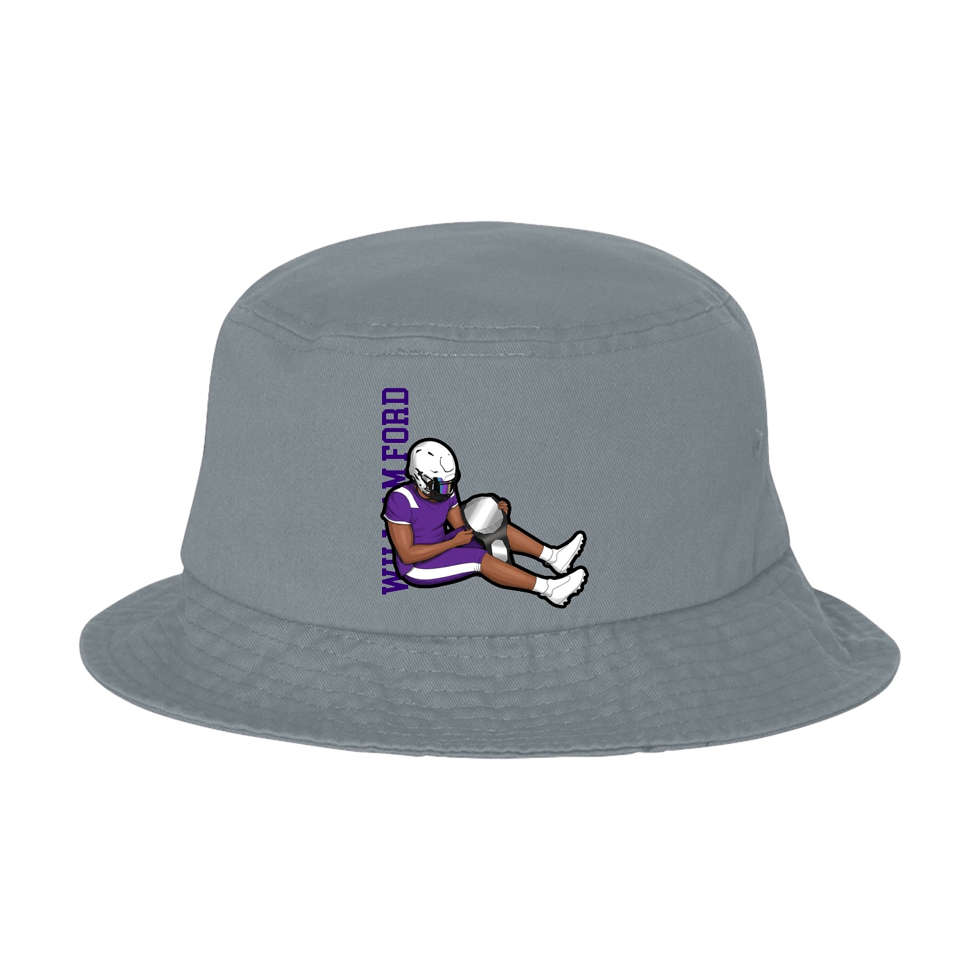Bucket Cap — Name Vertical in Grey