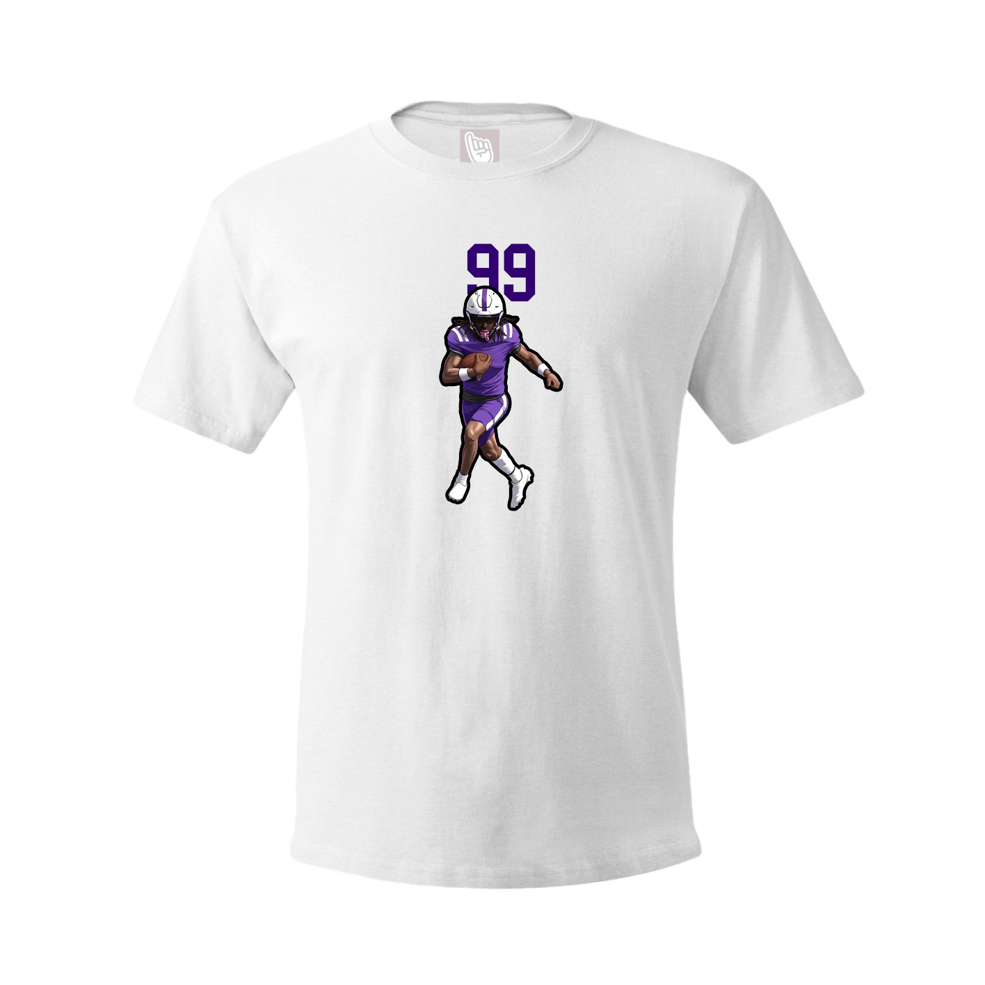 Youth Tee — Number Top in White
