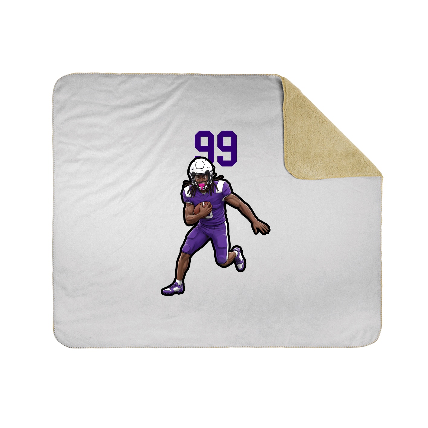Throw Blanket — Number Top in White