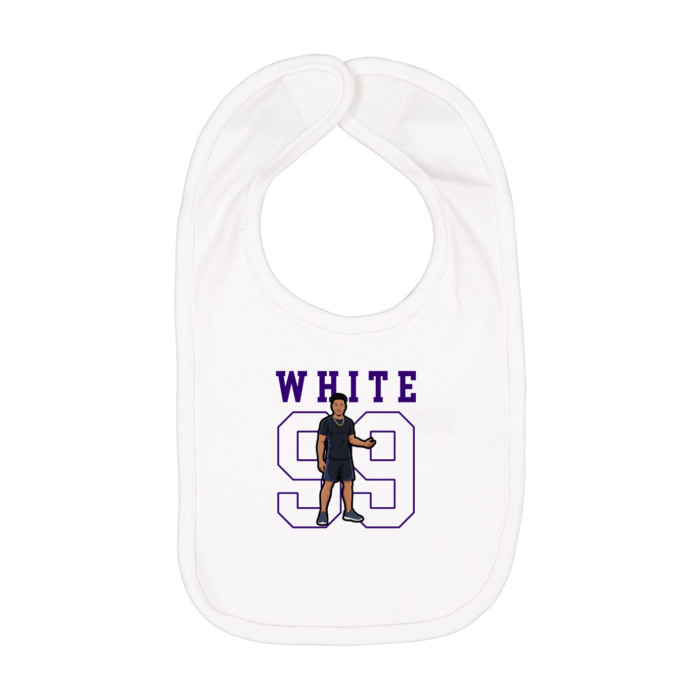Infant Bib — Shirsey in White