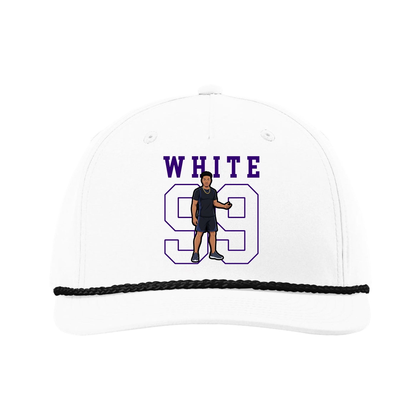 Five-Panel Classic Rope Cap — Shirsey in White