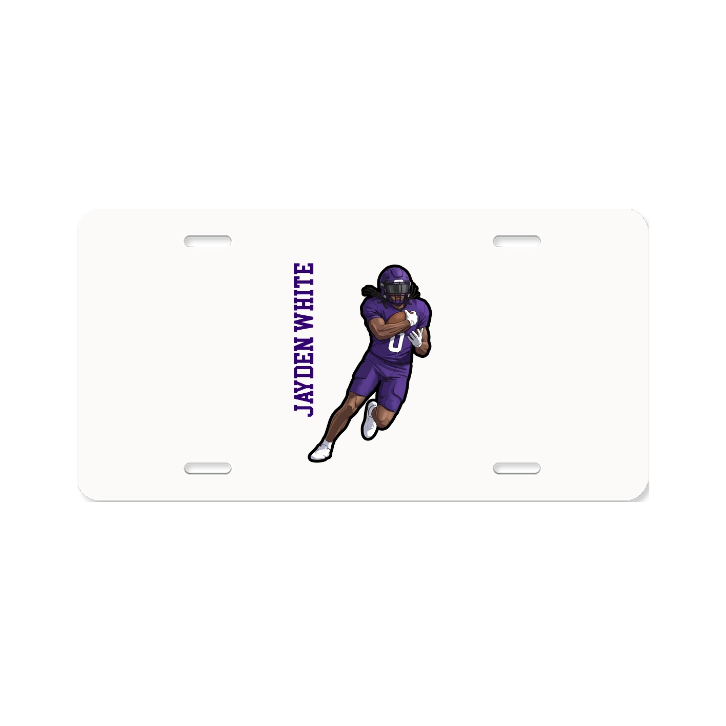 License Plate — Name Vertical in Classic