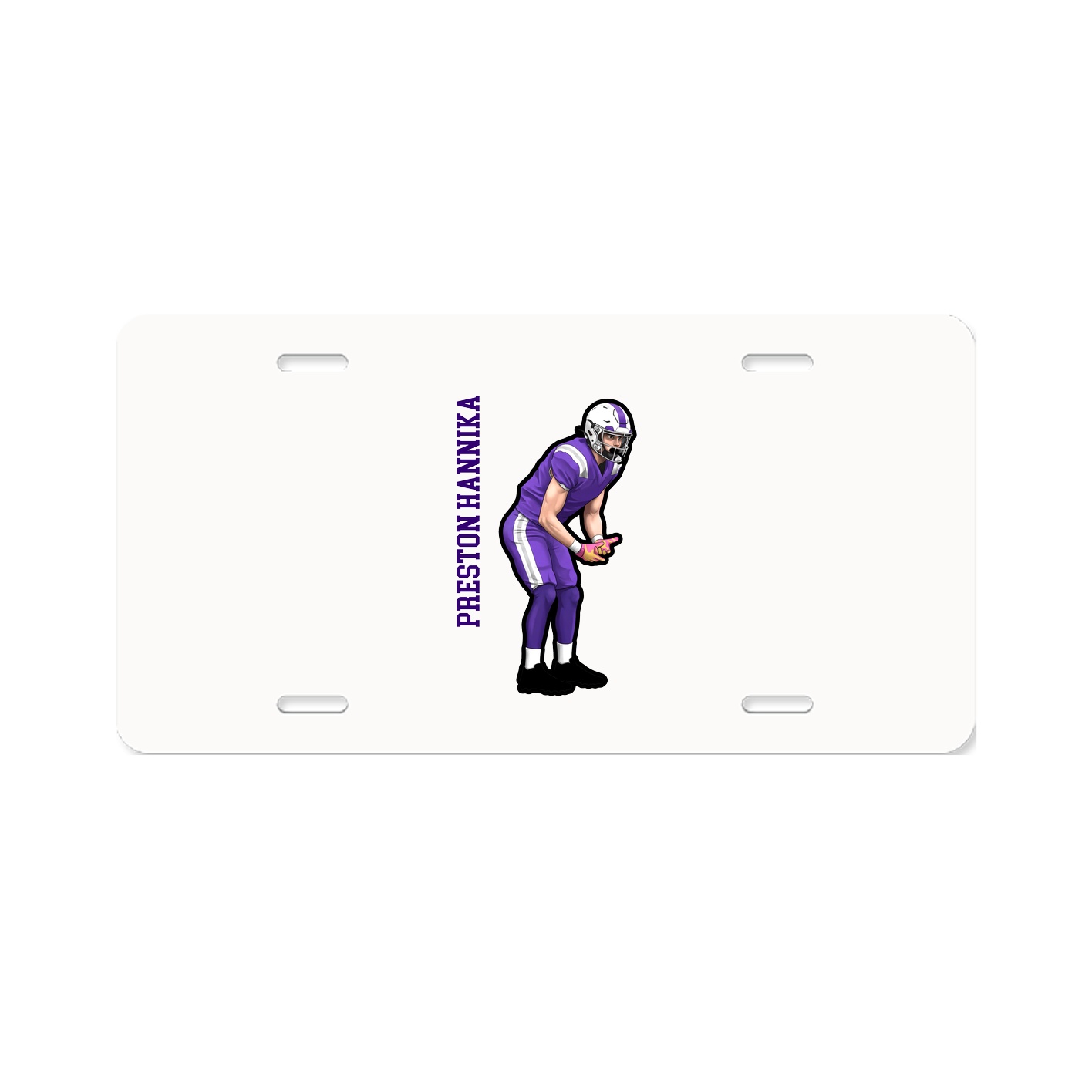 License Plate — Name Vertical in Classic