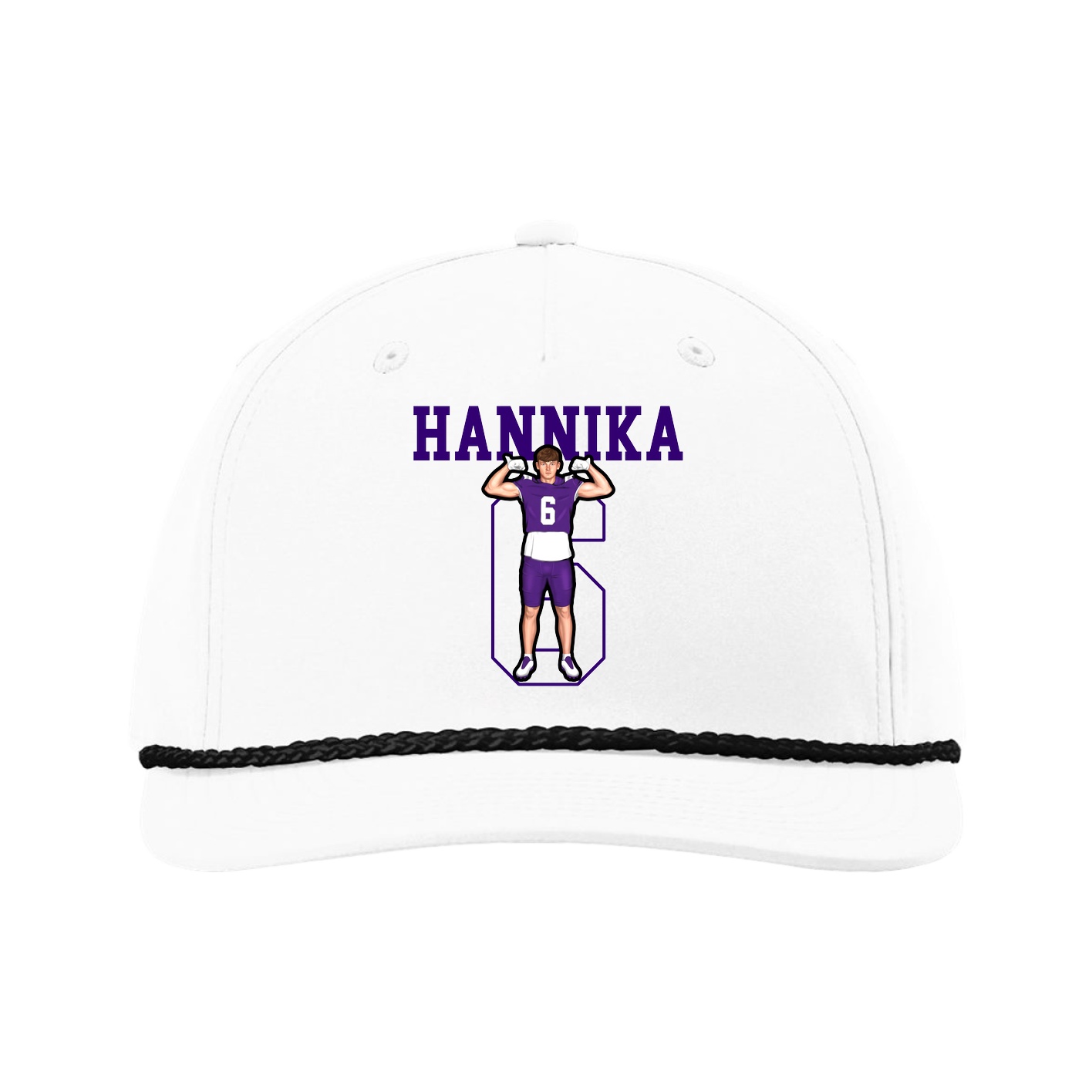 Five-Panel Classic Rope Cap — Shirsey in White