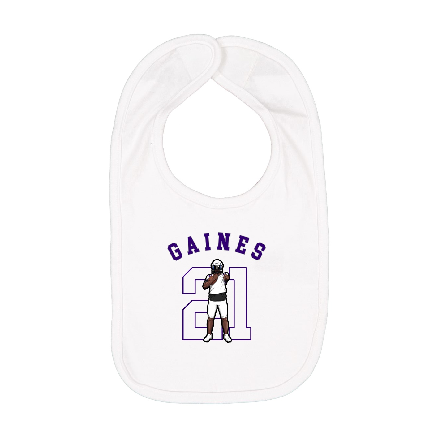 Infant Bib — Shirsey Arch in White