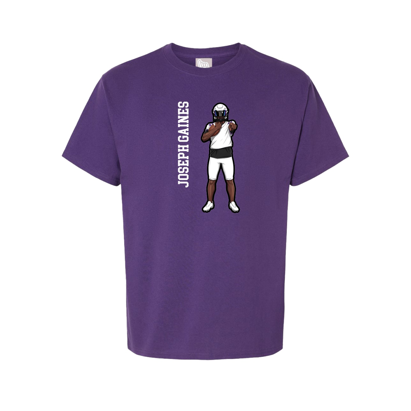 Tee — Name Vertical in Purple