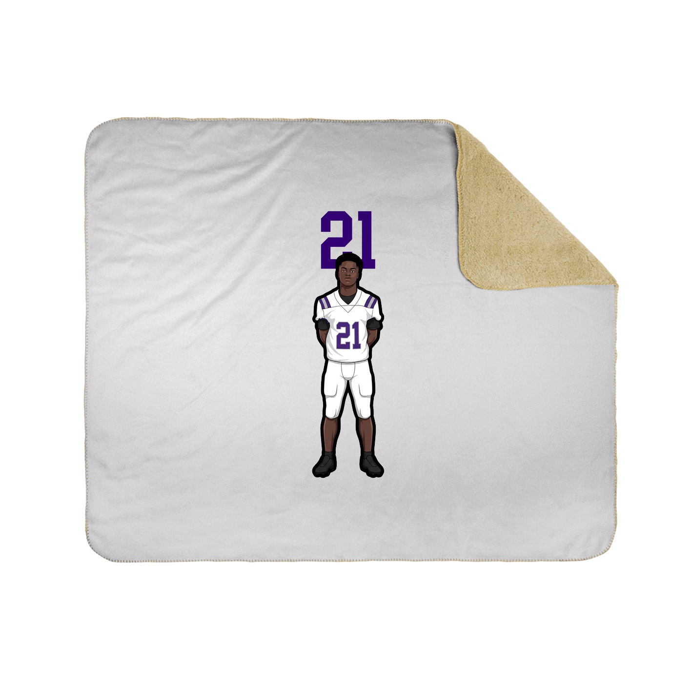 Throw Blanket — Number Top in White