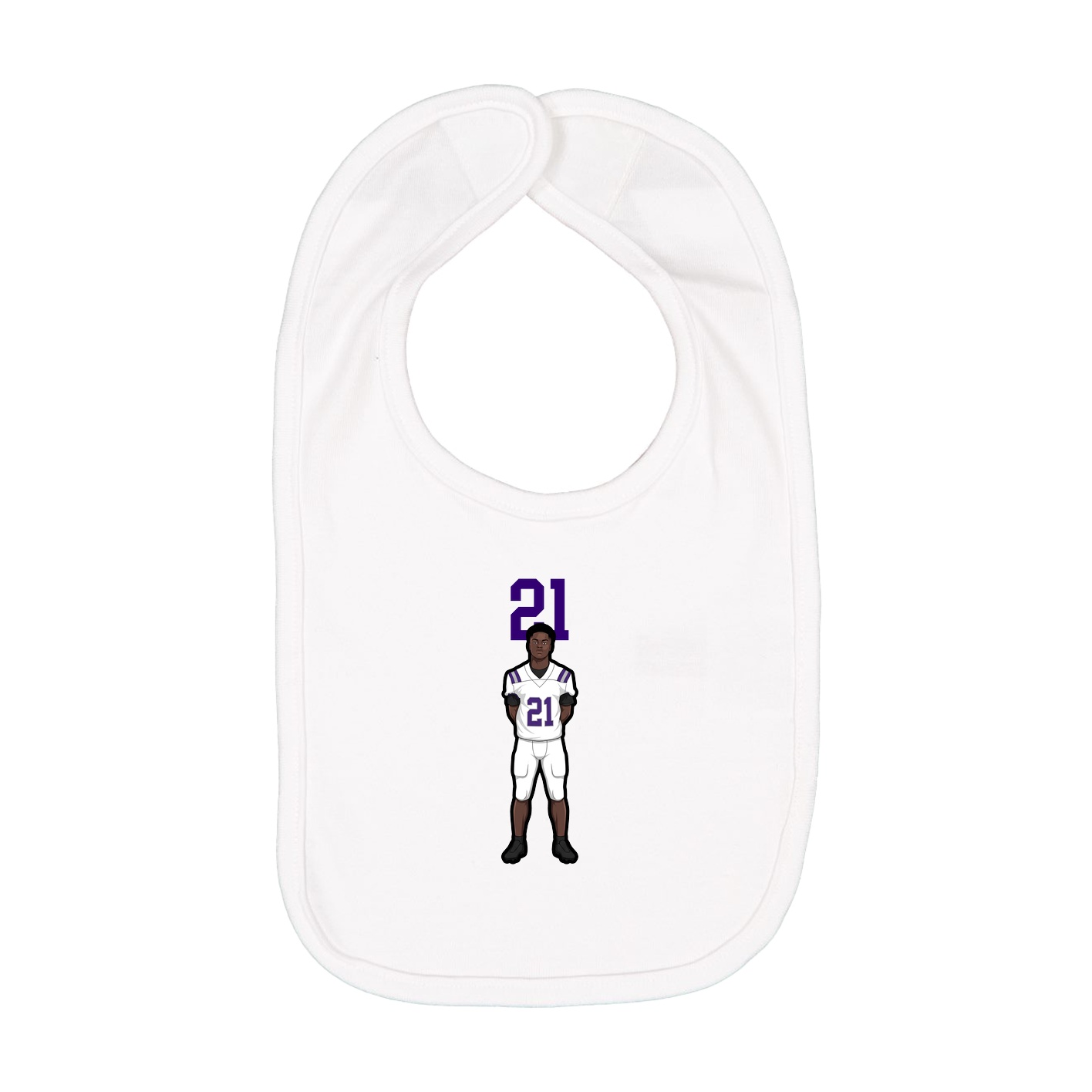 Infant Bib — Number Top in White