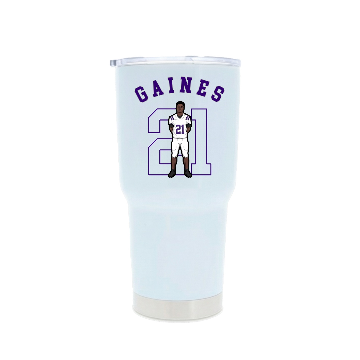 30oz Stainless Steel Tumbler — Shirsey Arch in White