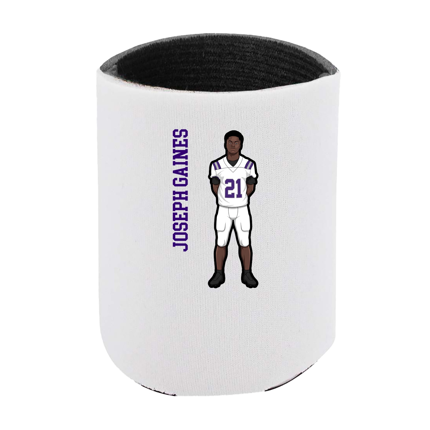 Can Holder — Name Vertical in White