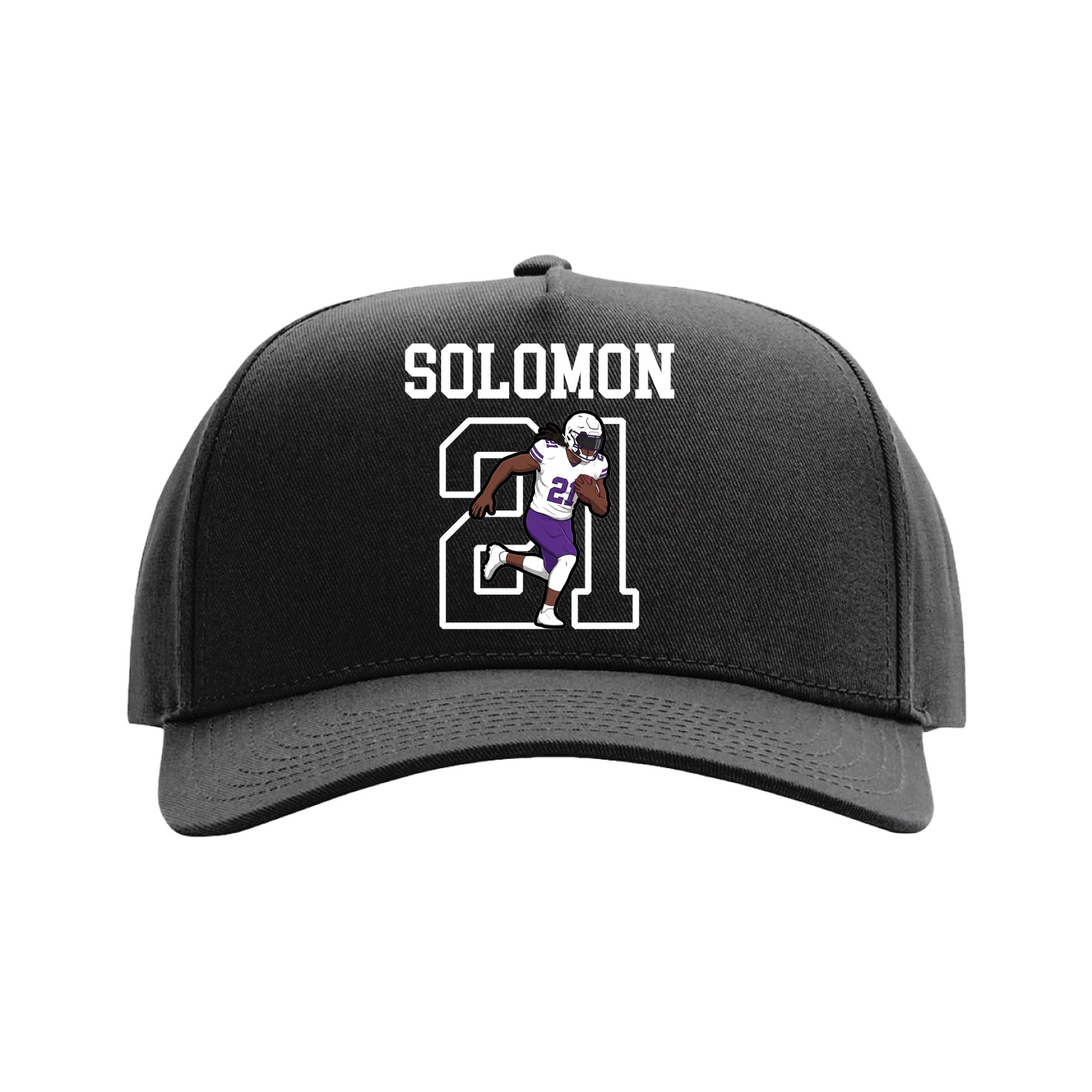 Full Fabric Five-Panel Champ Cap — Shirsey in Black