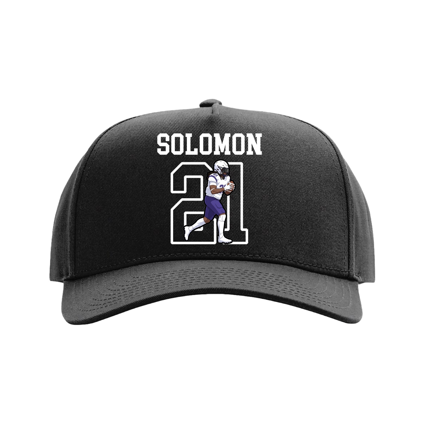Full Fabric Five-Panel Champ Cap — Shirsey in Black