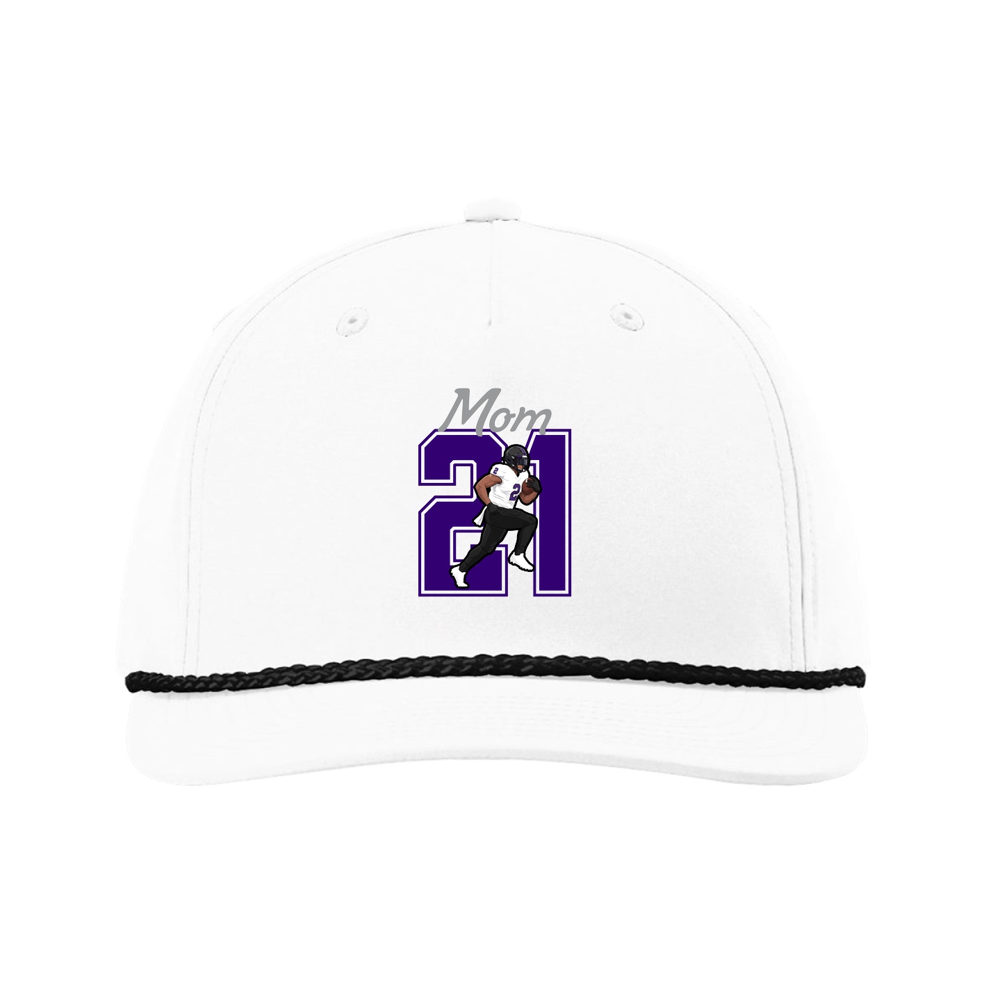 Five-Panel Classic Rope Cap — Mothers Day Shirsey in White